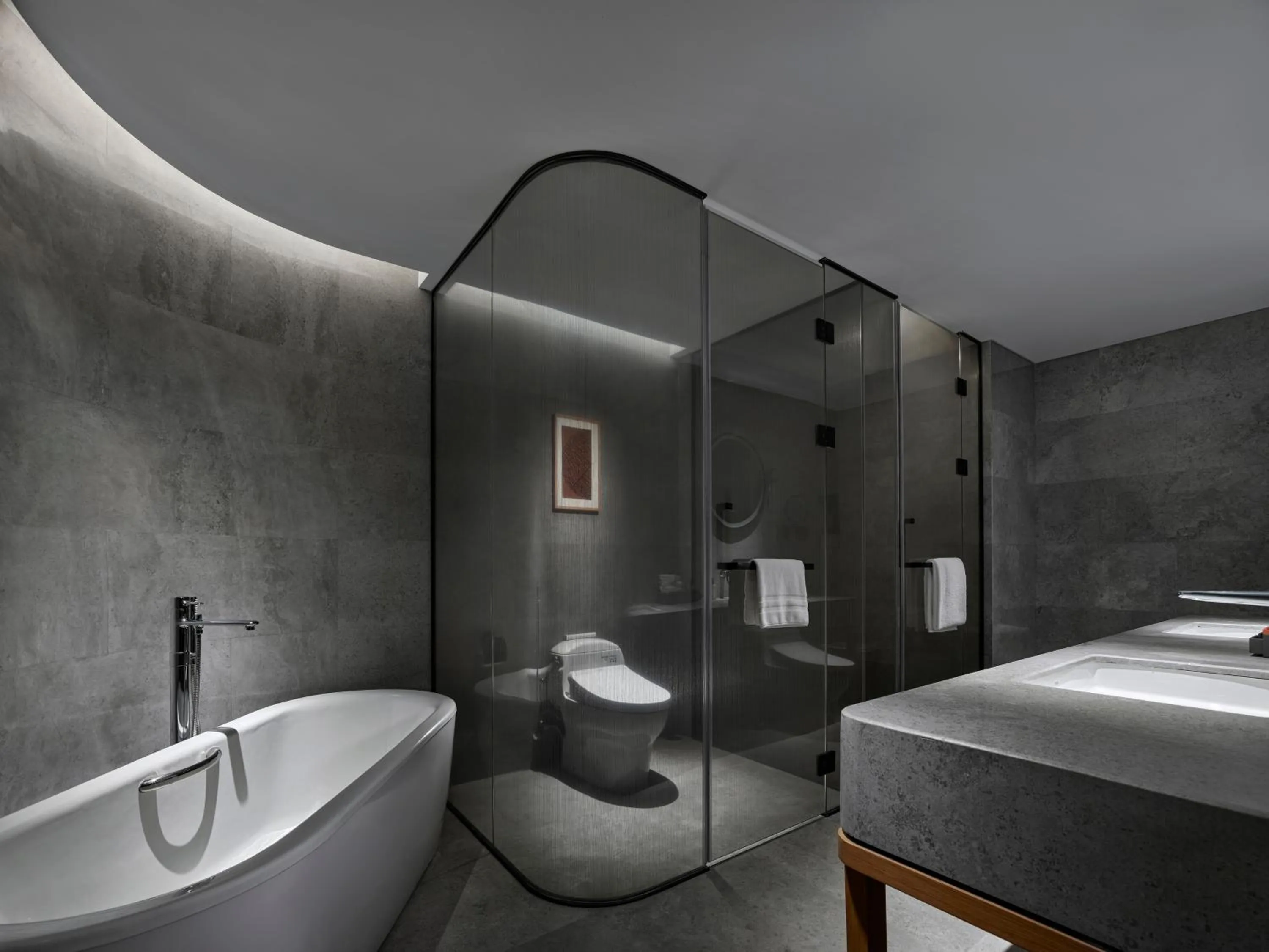 Bathroom, Bed in Garrya Huzhou Lucun