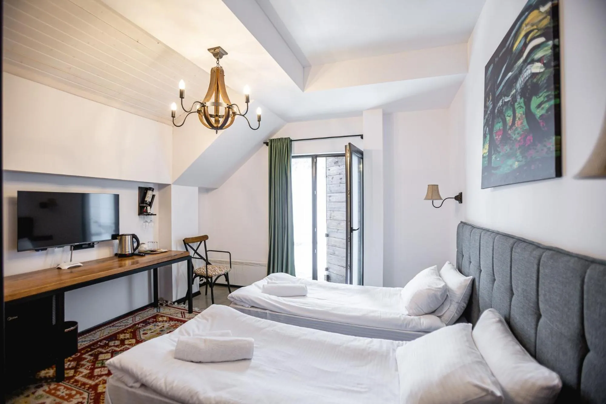 Bed in Hotel Roshe Gudauri