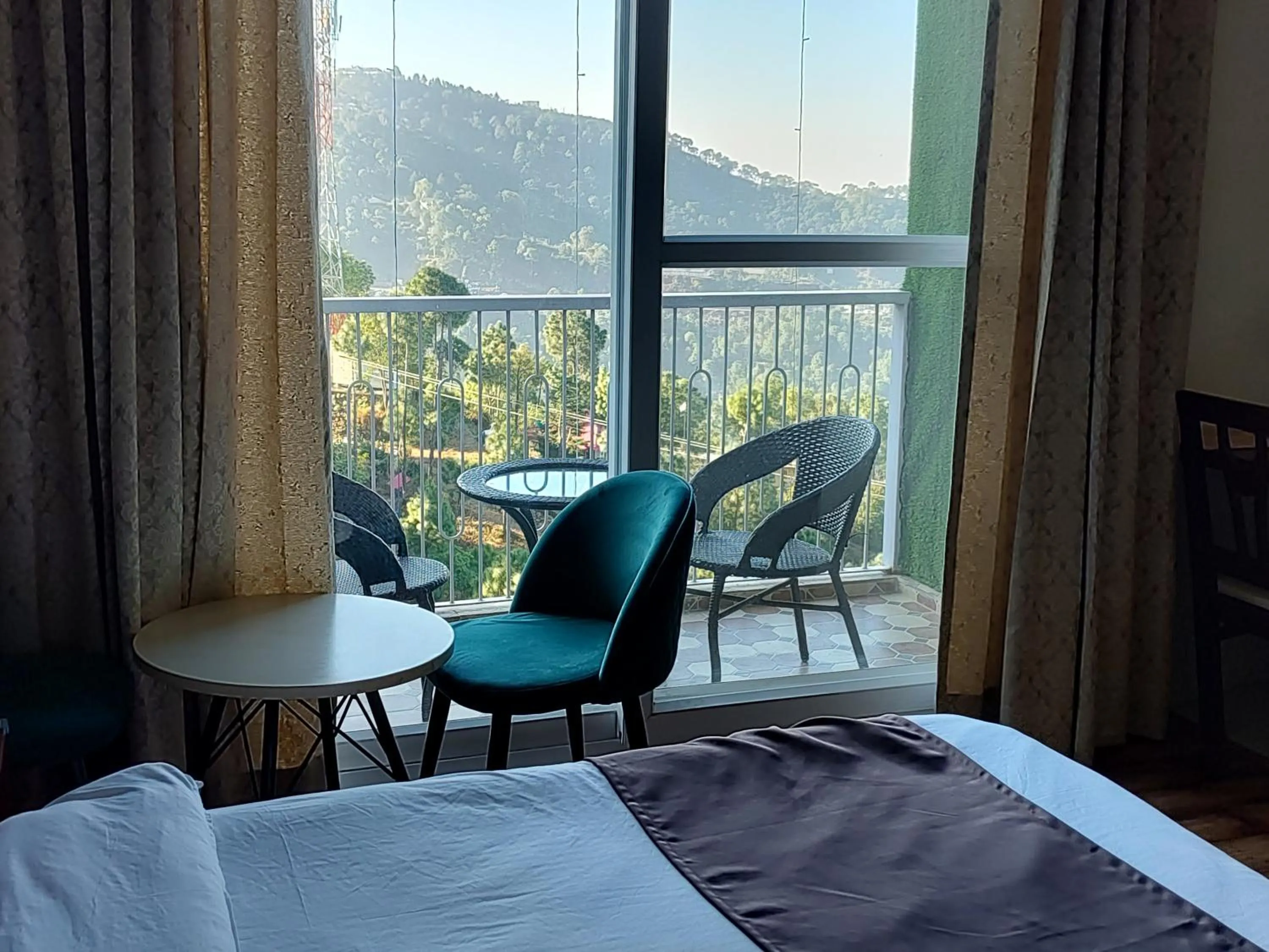 Natural landscape, Bed in Hotel Le Halcyon Kasauli