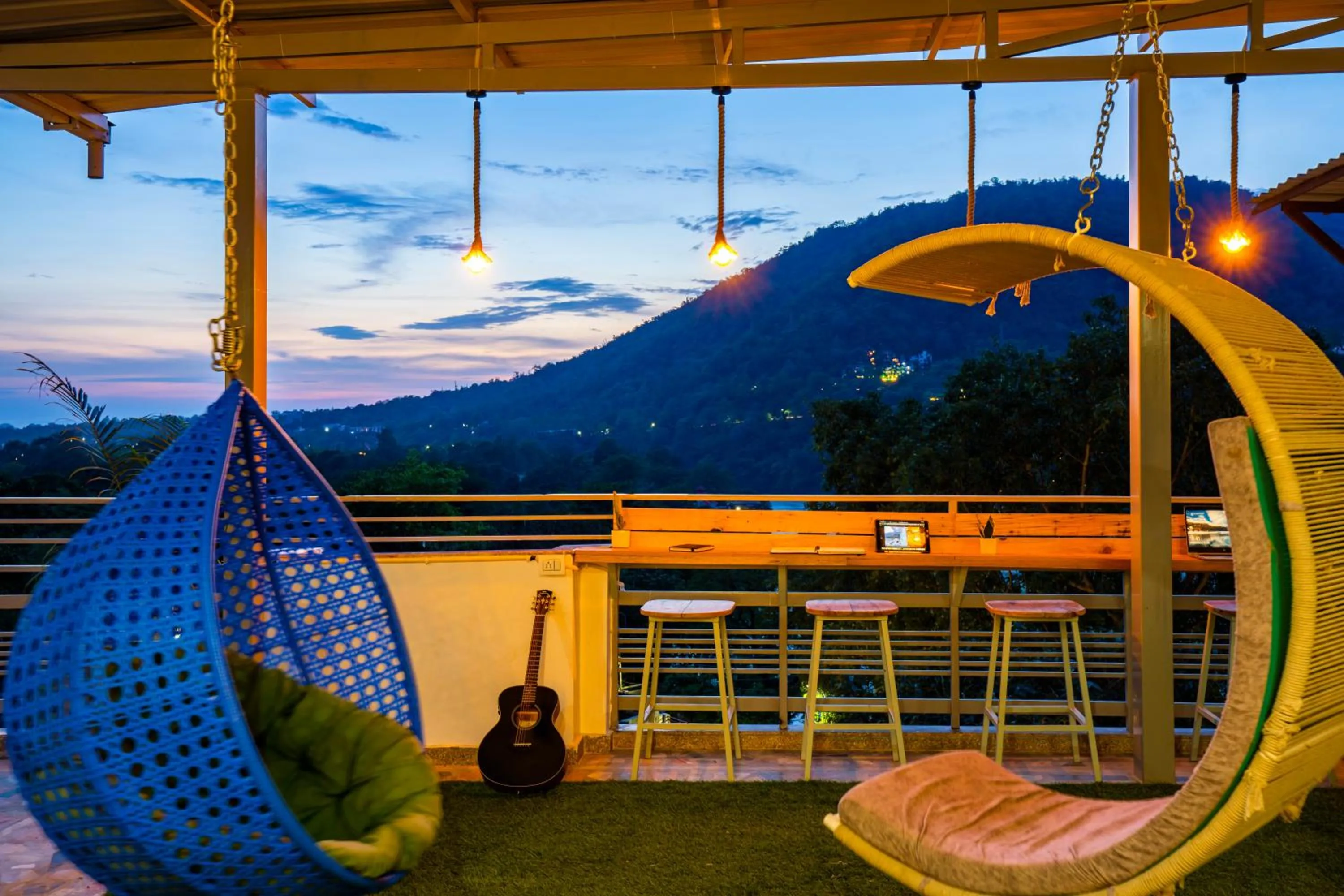 Natural landscape in Zostel Rishikesh, Laxman Jhula