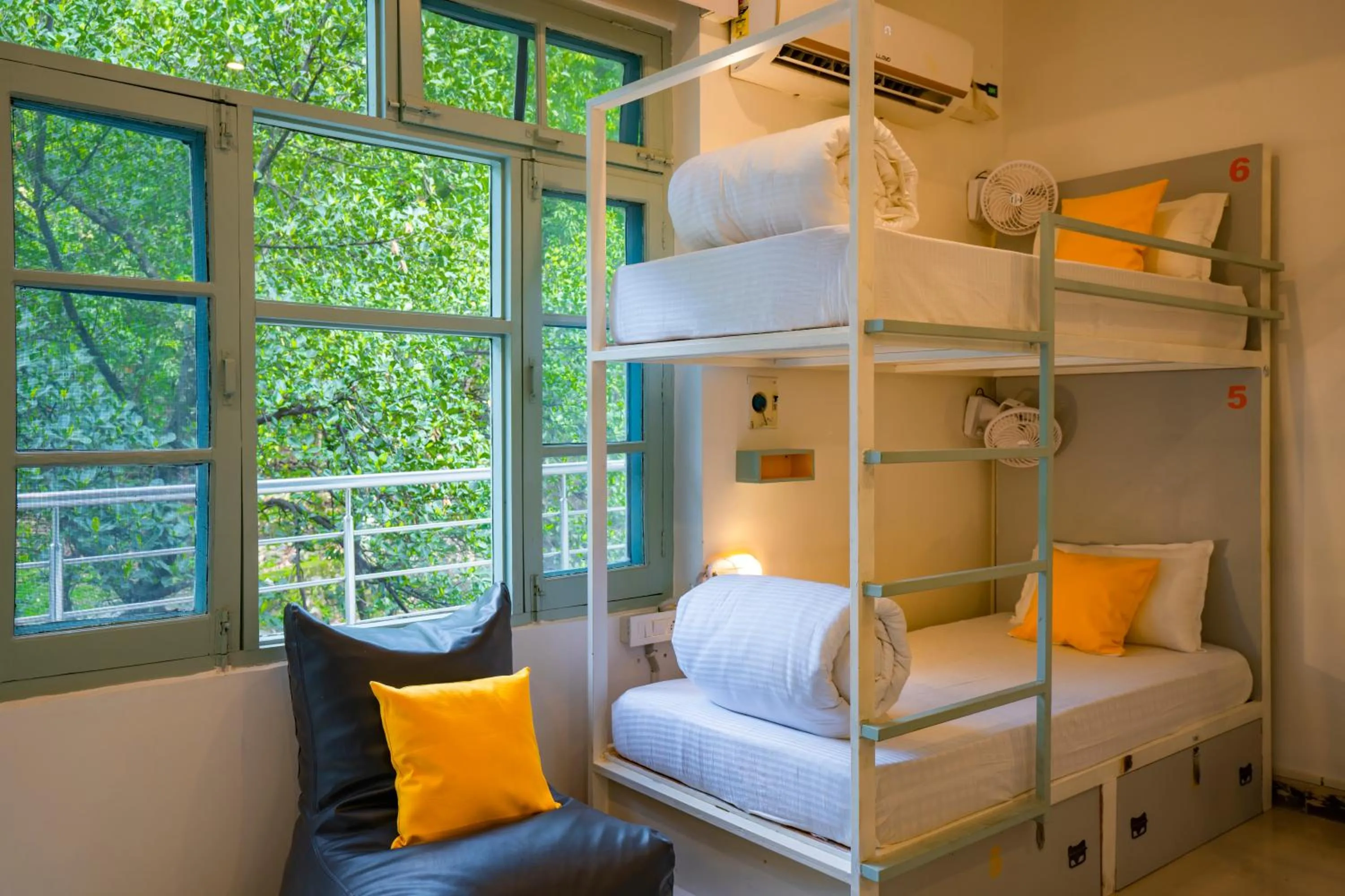 View (from property/room), Bed in Zostel Rishikesh, Laxman Jhula