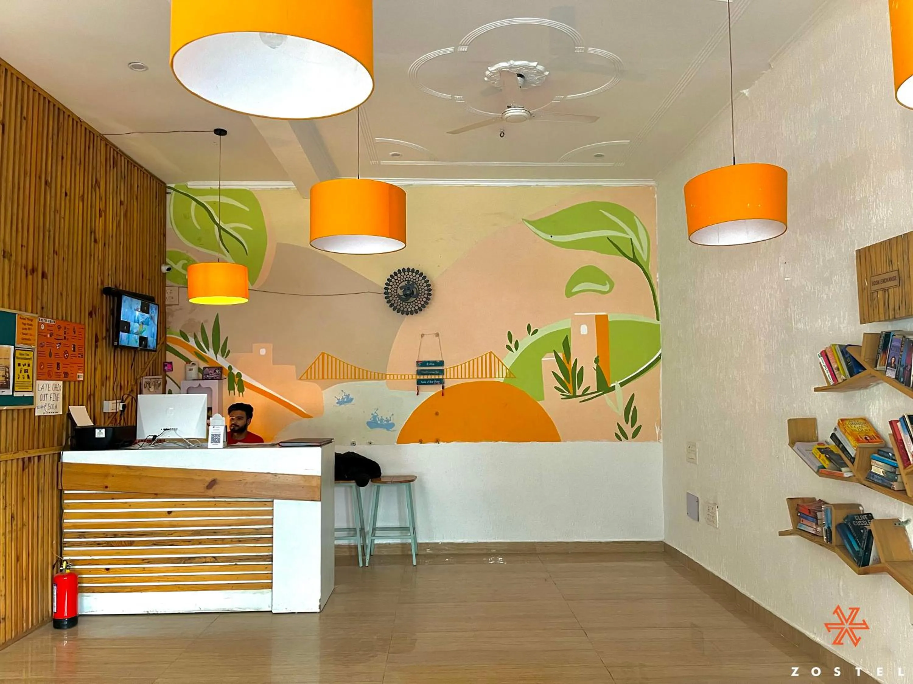 Library in Zostel Rishikesh, Laxman Jhula