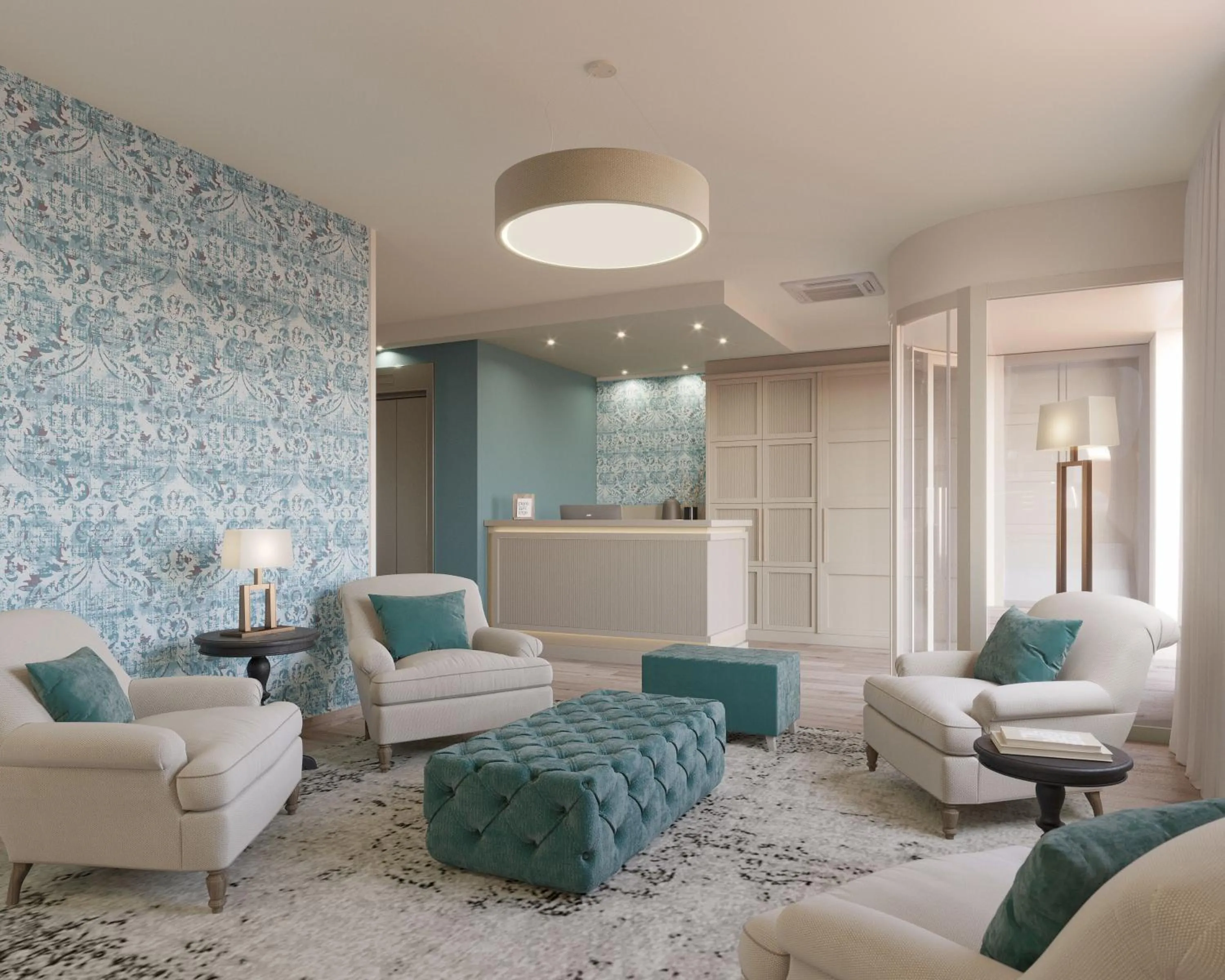 Lobby or reception in PFA Hotel Viareggio