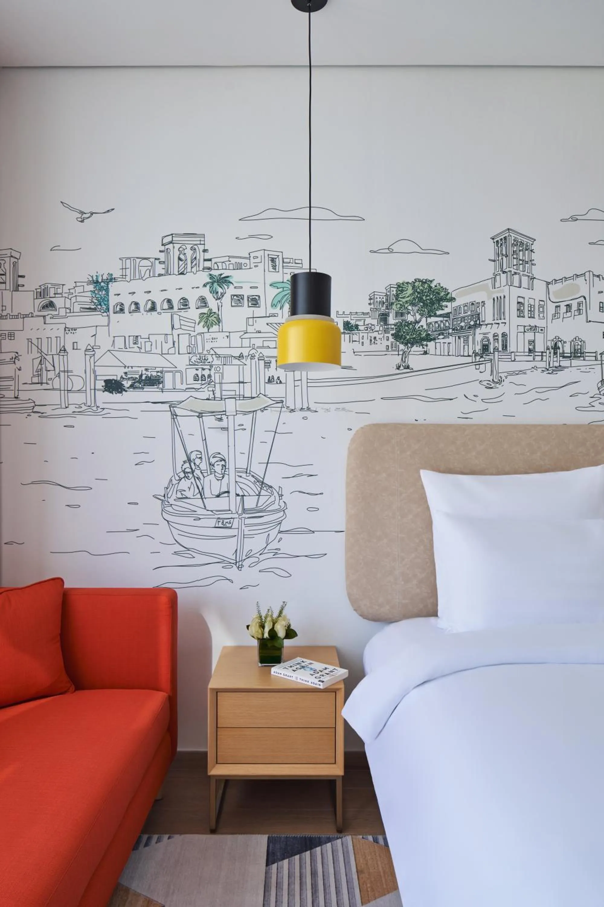 Seating area, Bed in Adagio Jumeirah Village Triangle