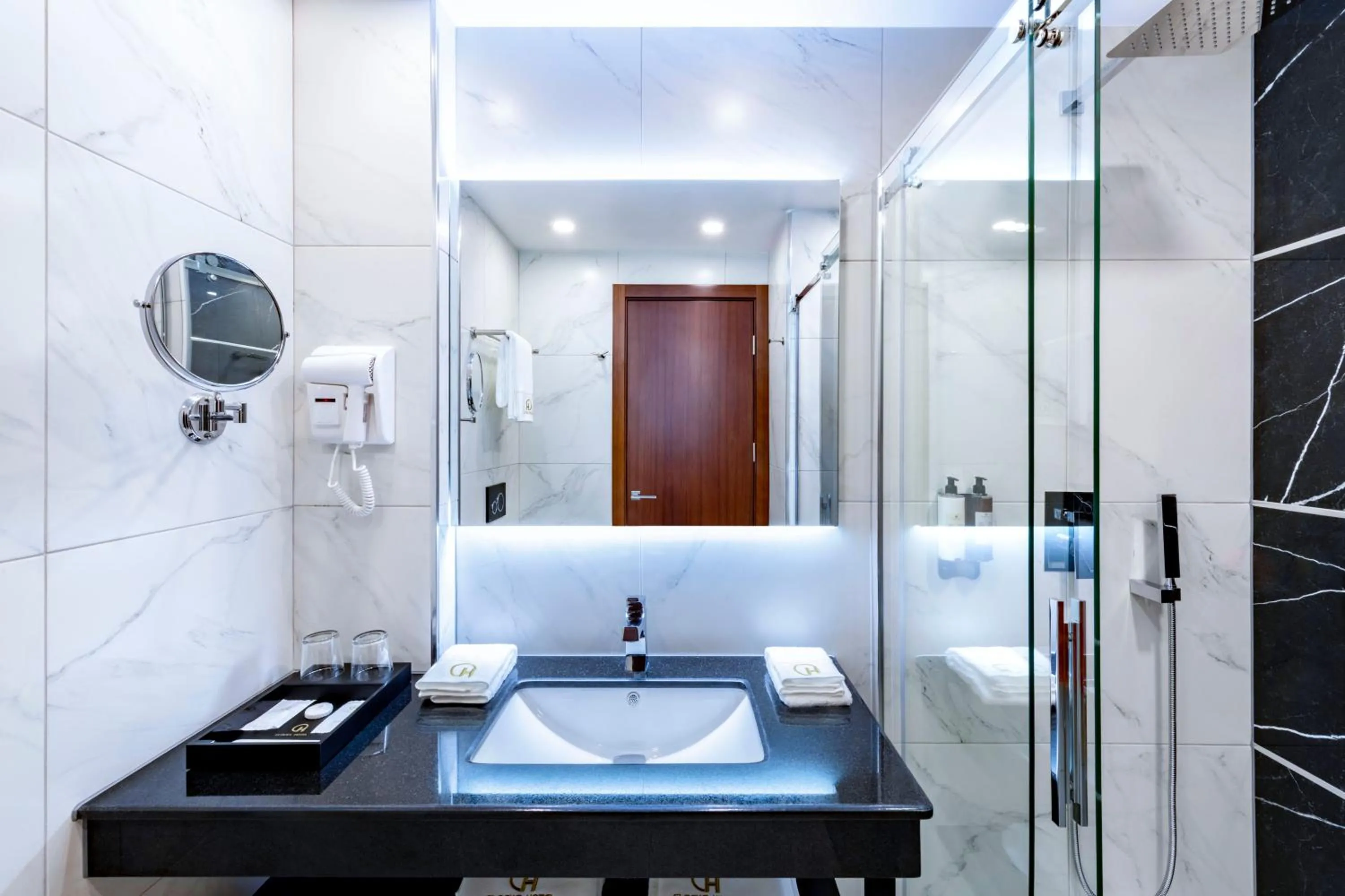 Shower in Clocks Hotel Tbilisi