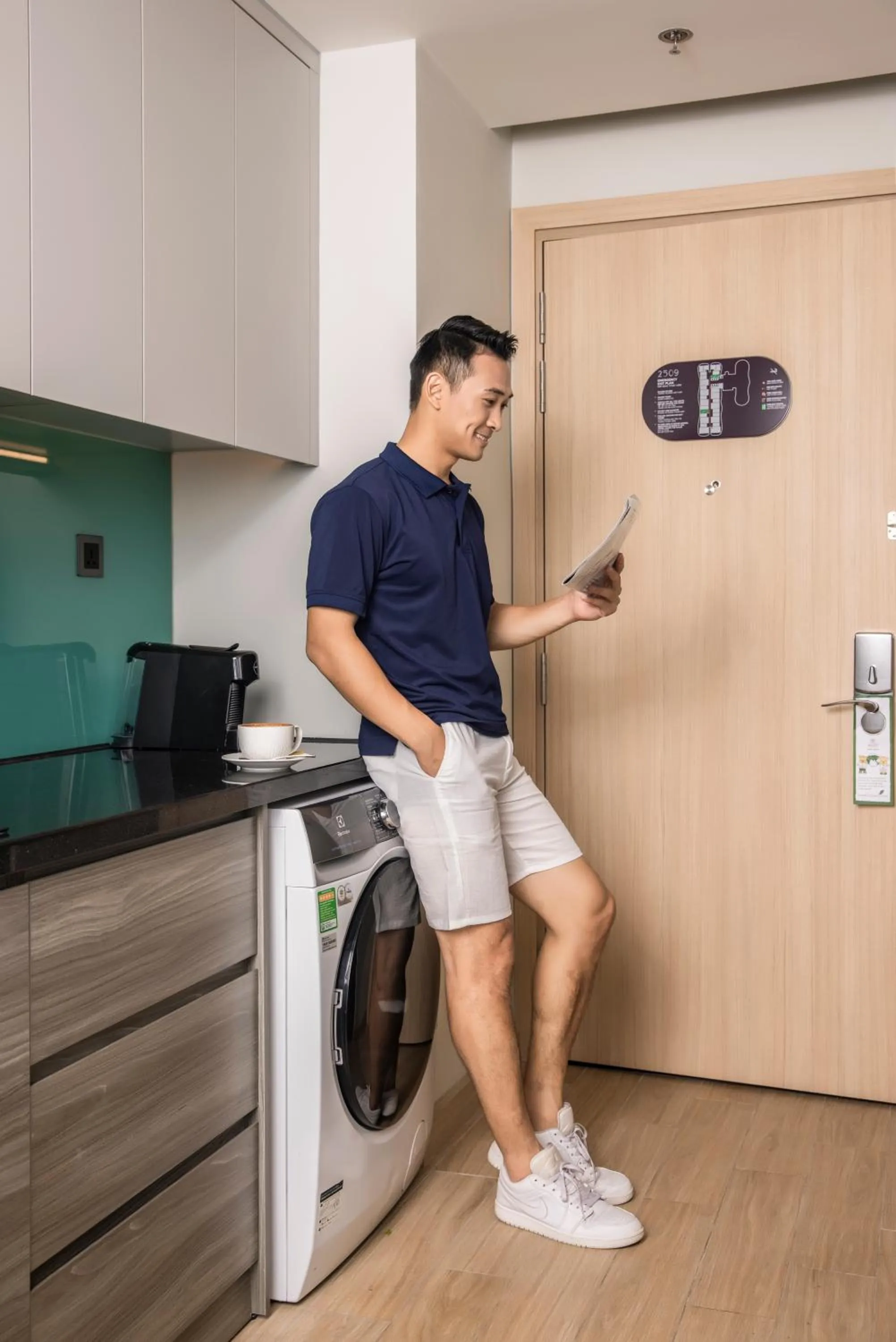 Kitchen or kitchenette in Citadines Marina Halong