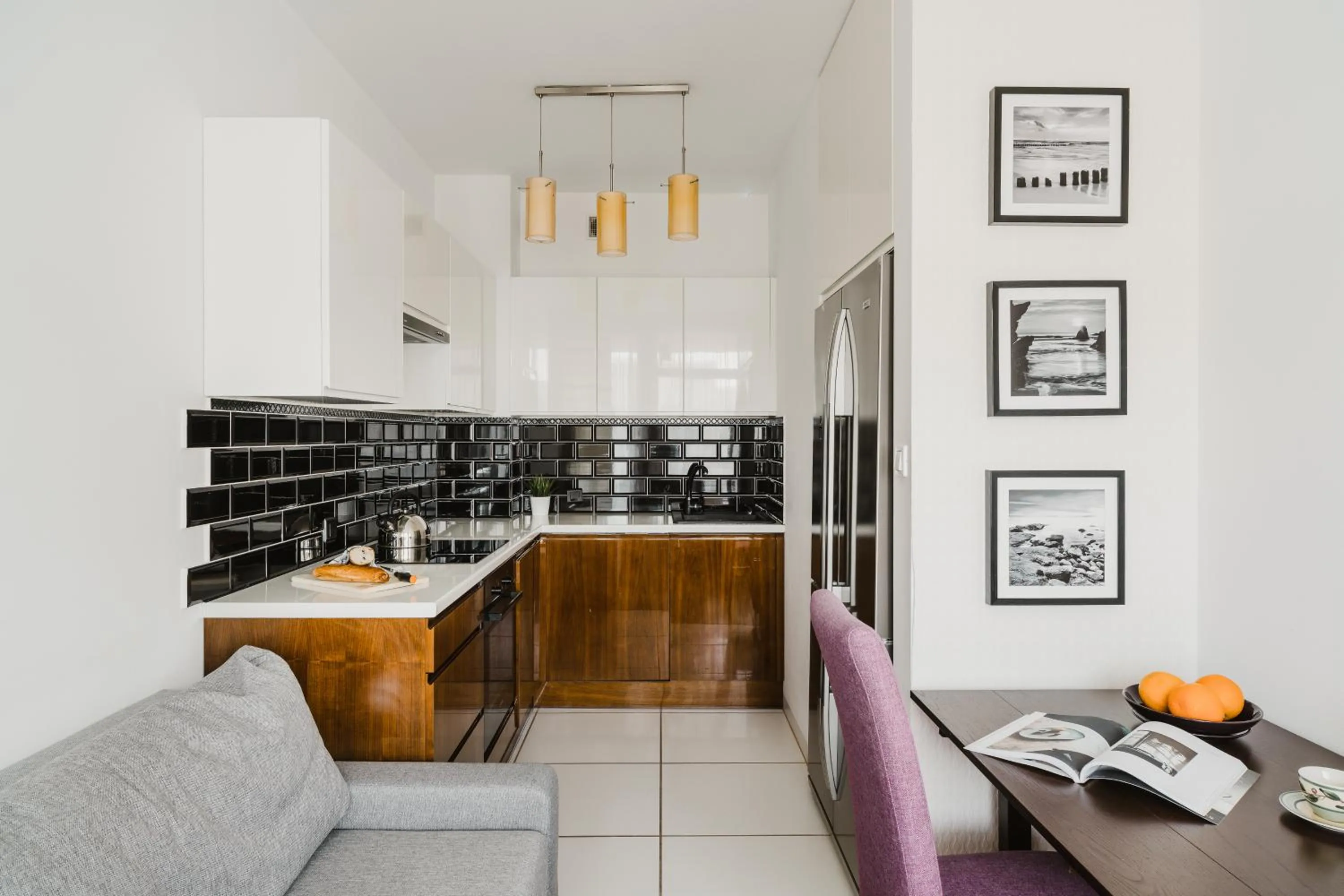 Kitchen or kitchenette in Kolejowa ApartHotel