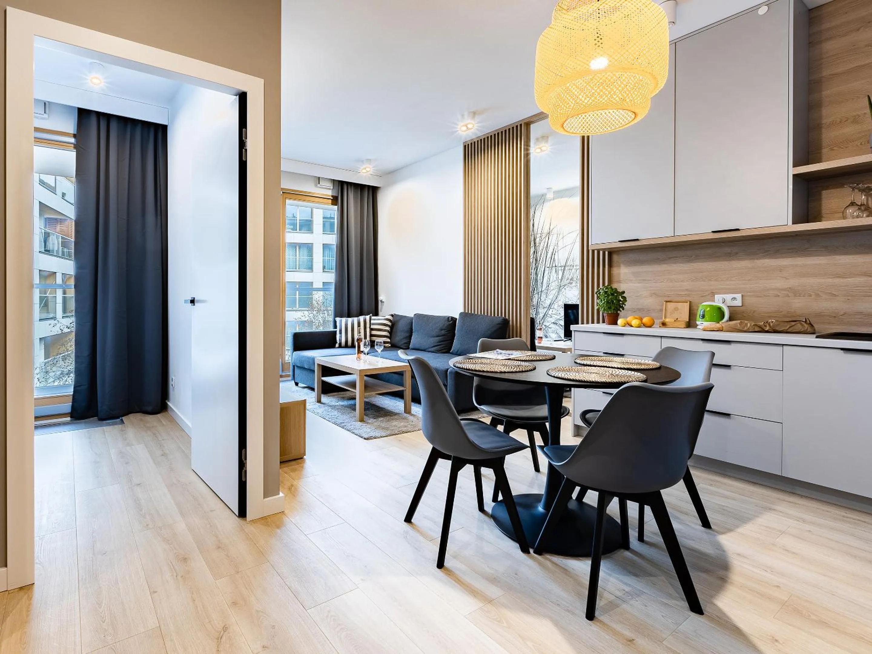 Kitchen or kitchenette in Kolejowa ApartHotel