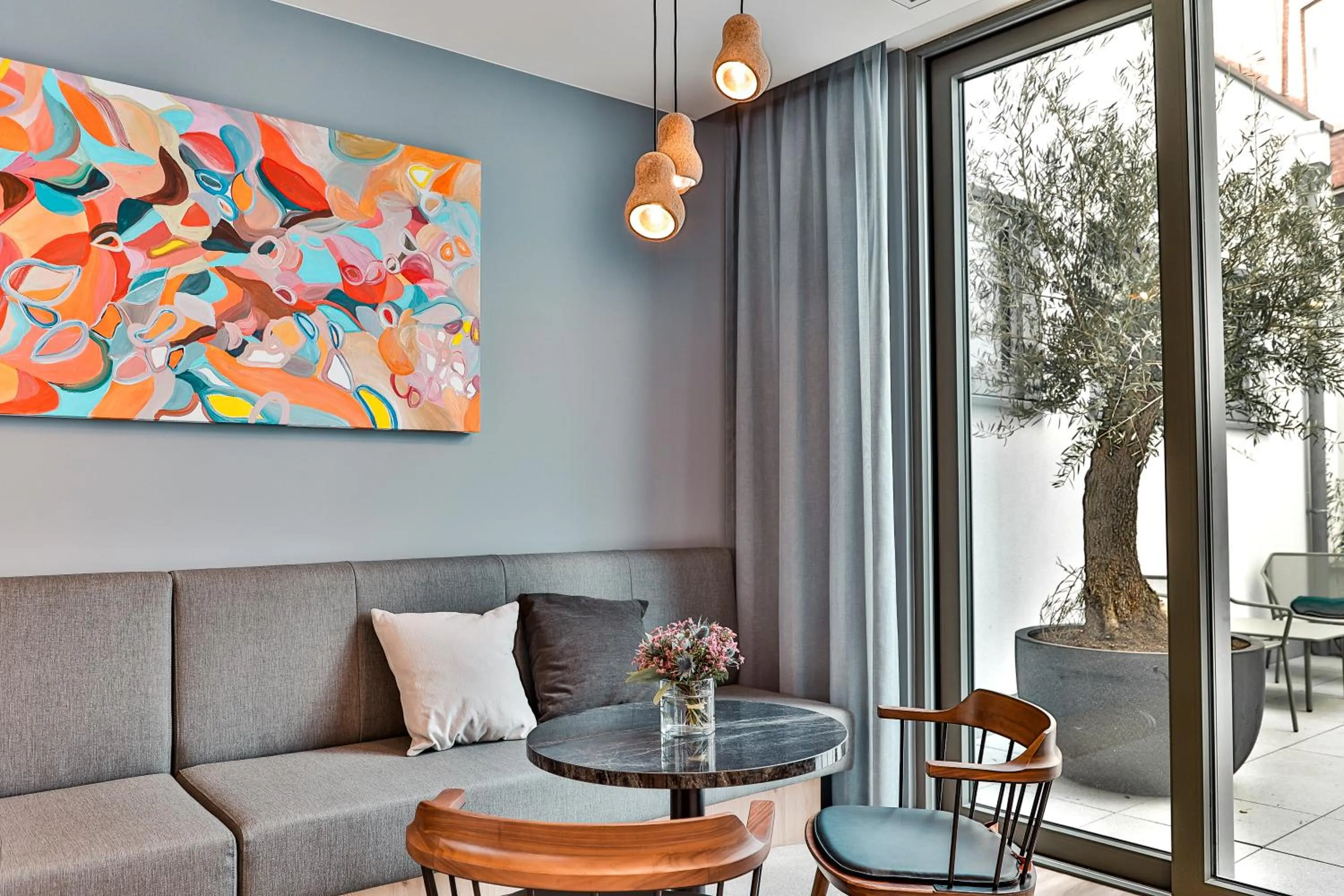 Patio in Radisson Hotel Liege City Centre