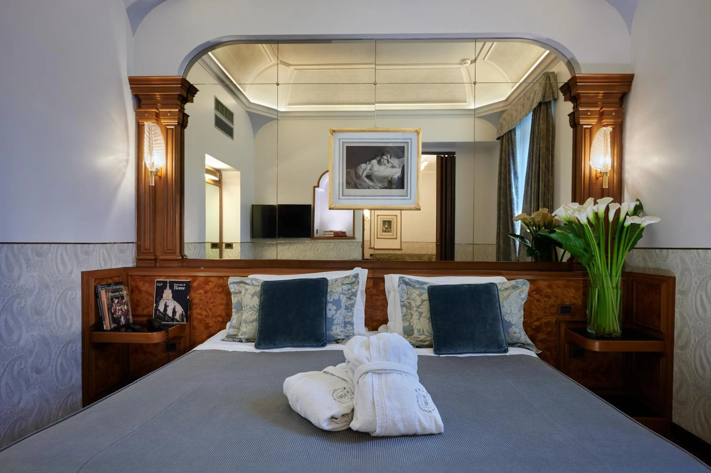 Bedroom, Bed in Hotel Farnese