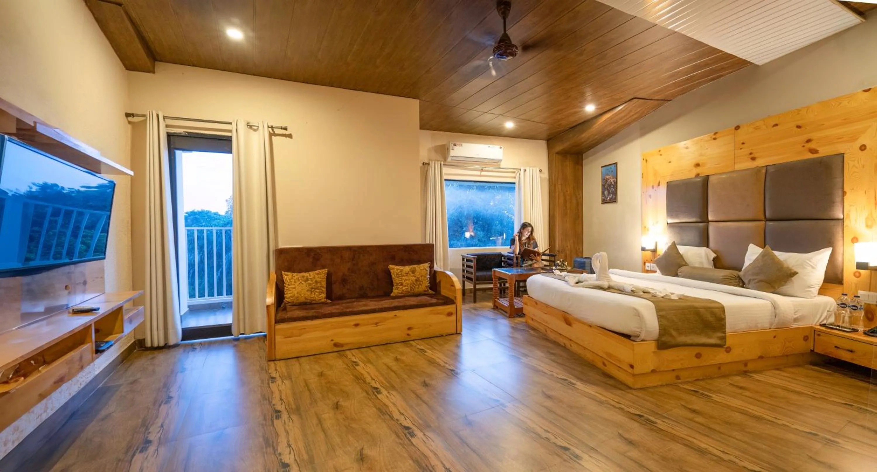 View (from property/room), Bed in The Tattwaa Corbett Spa and Resort