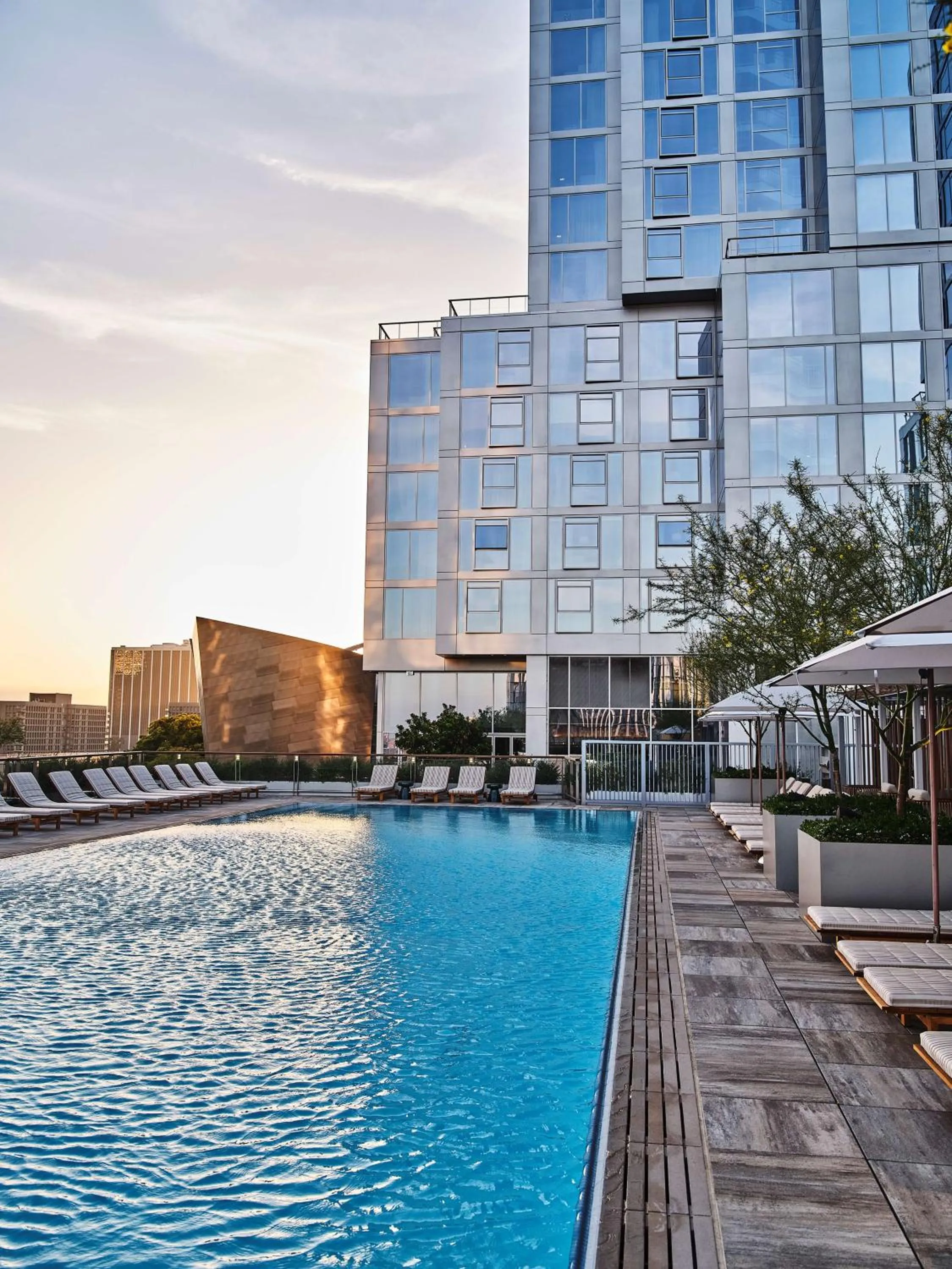 Pool view in Conrad Los Angeles