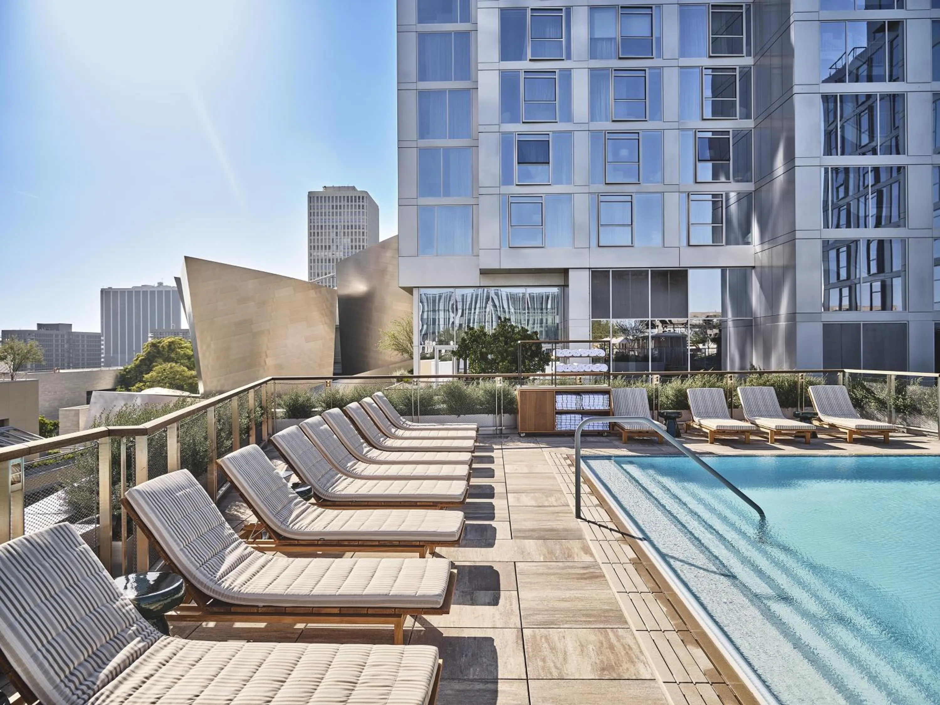 Pool view in Conrad Los Angeles