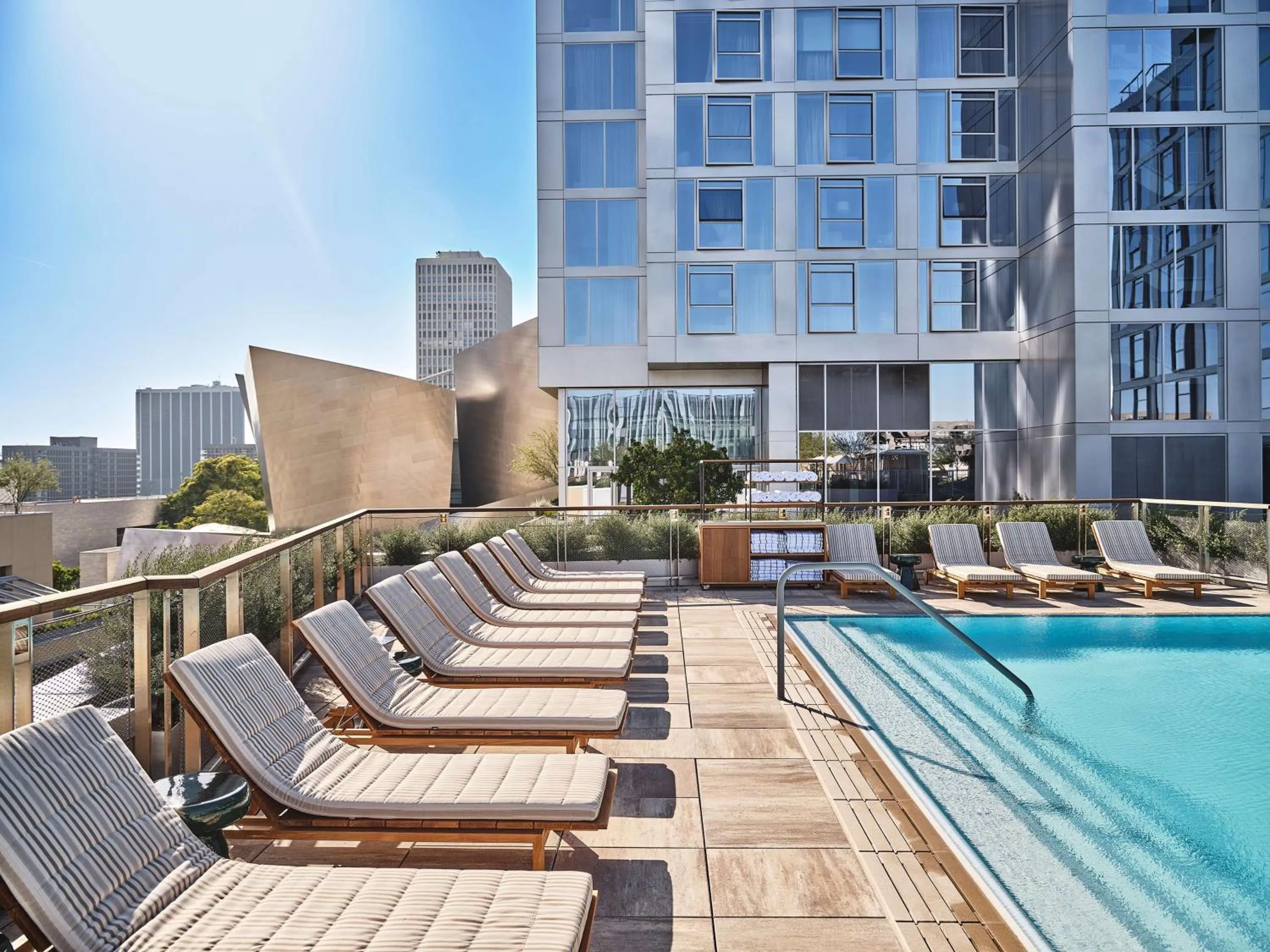 Pool view in Conrad Los Angeles