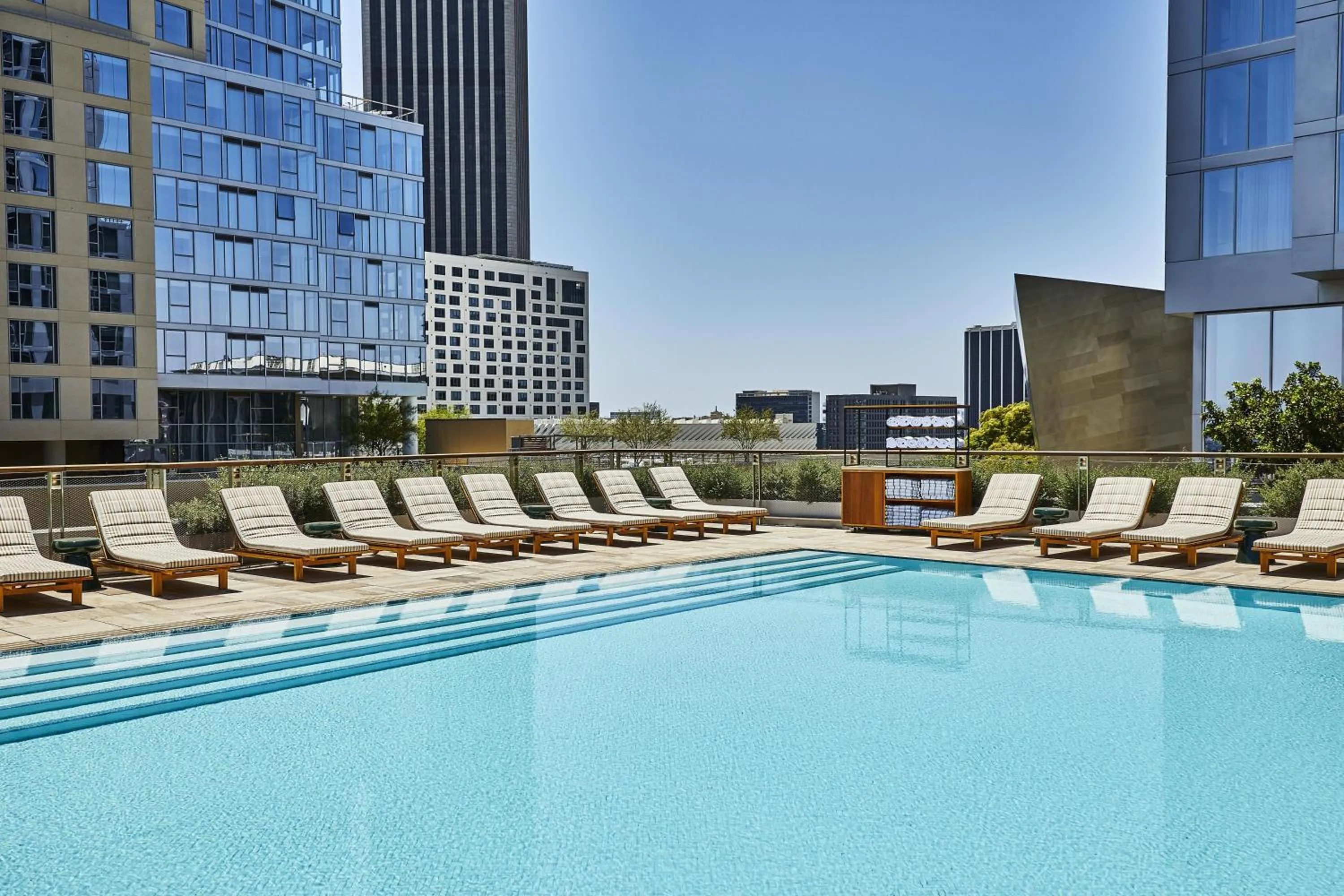 Pool view in Conrad Los Angeles