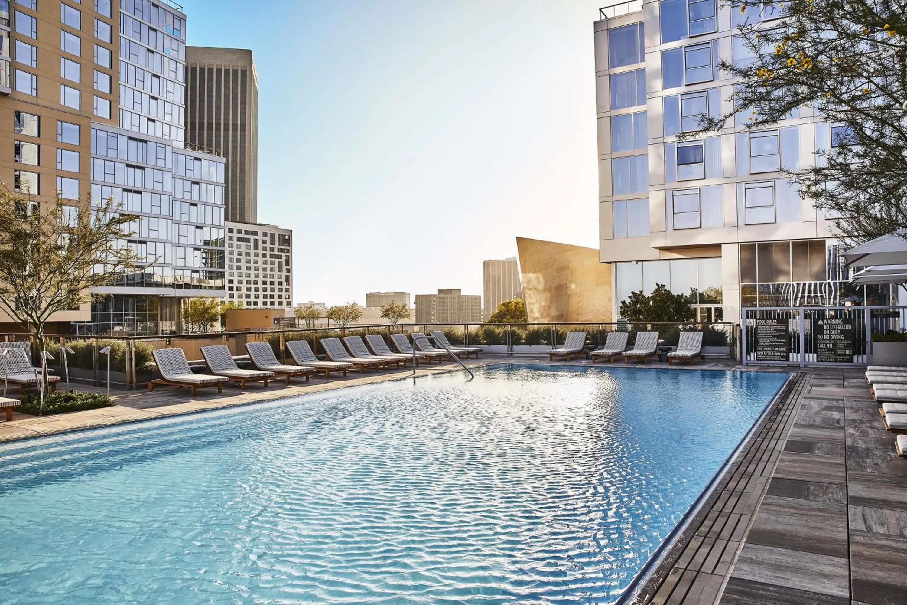 Pool view in Conrad Los Angeles
