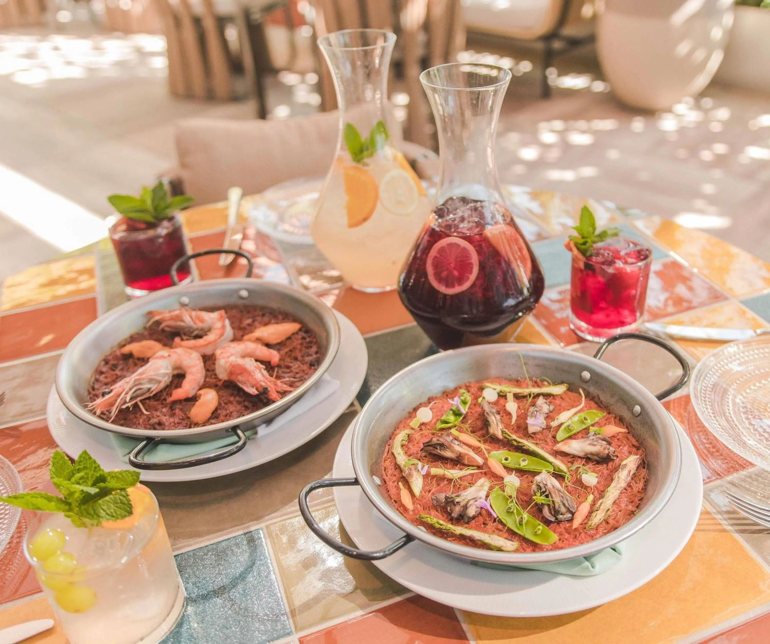Dining area in Conrad Los Angeles