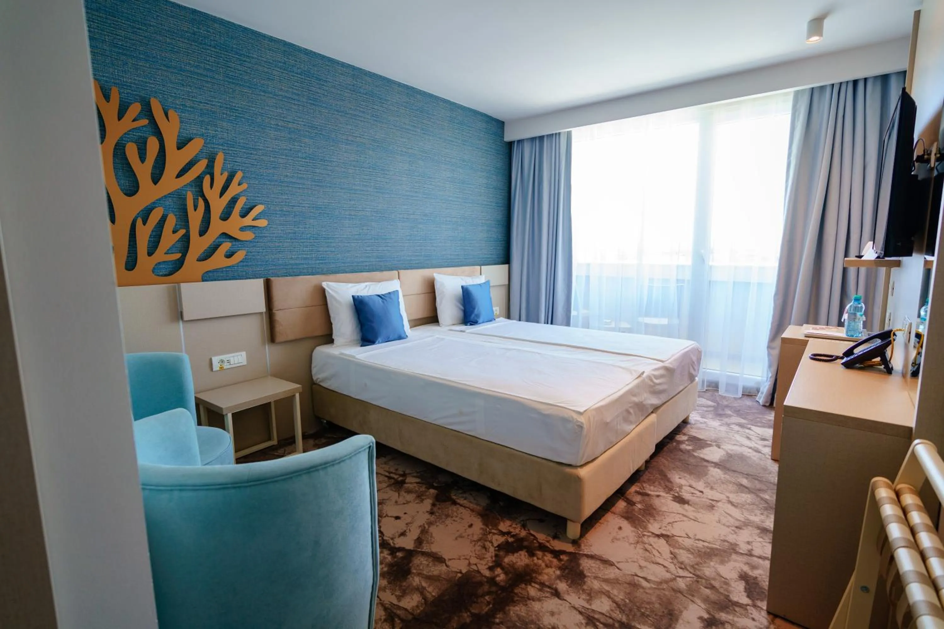 Bedroom, Bed in Bacolux Koralio, Eforie Nord