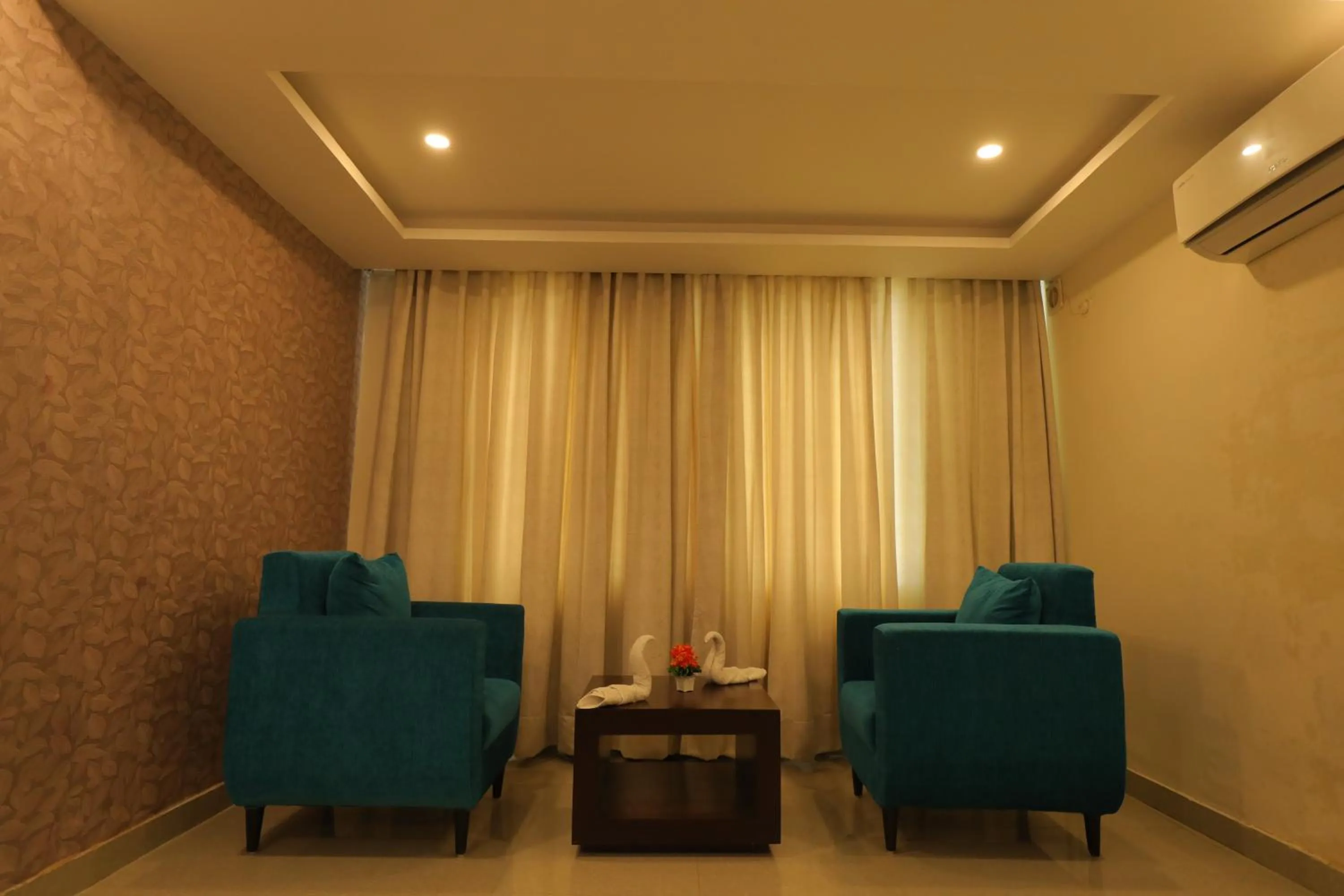 Seating area in Meera Madhav Resort