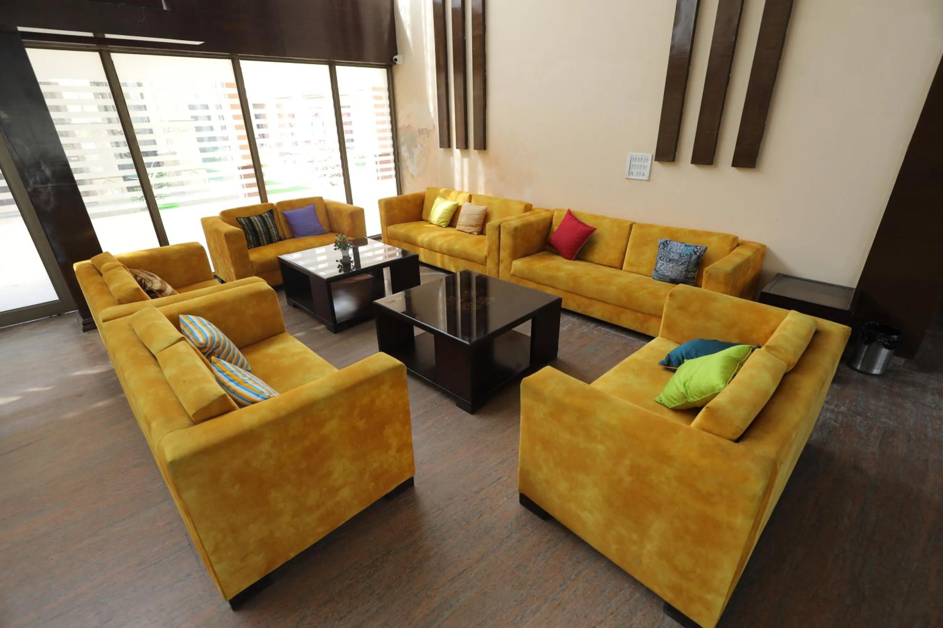 Seating area in Meera Madhav Resort