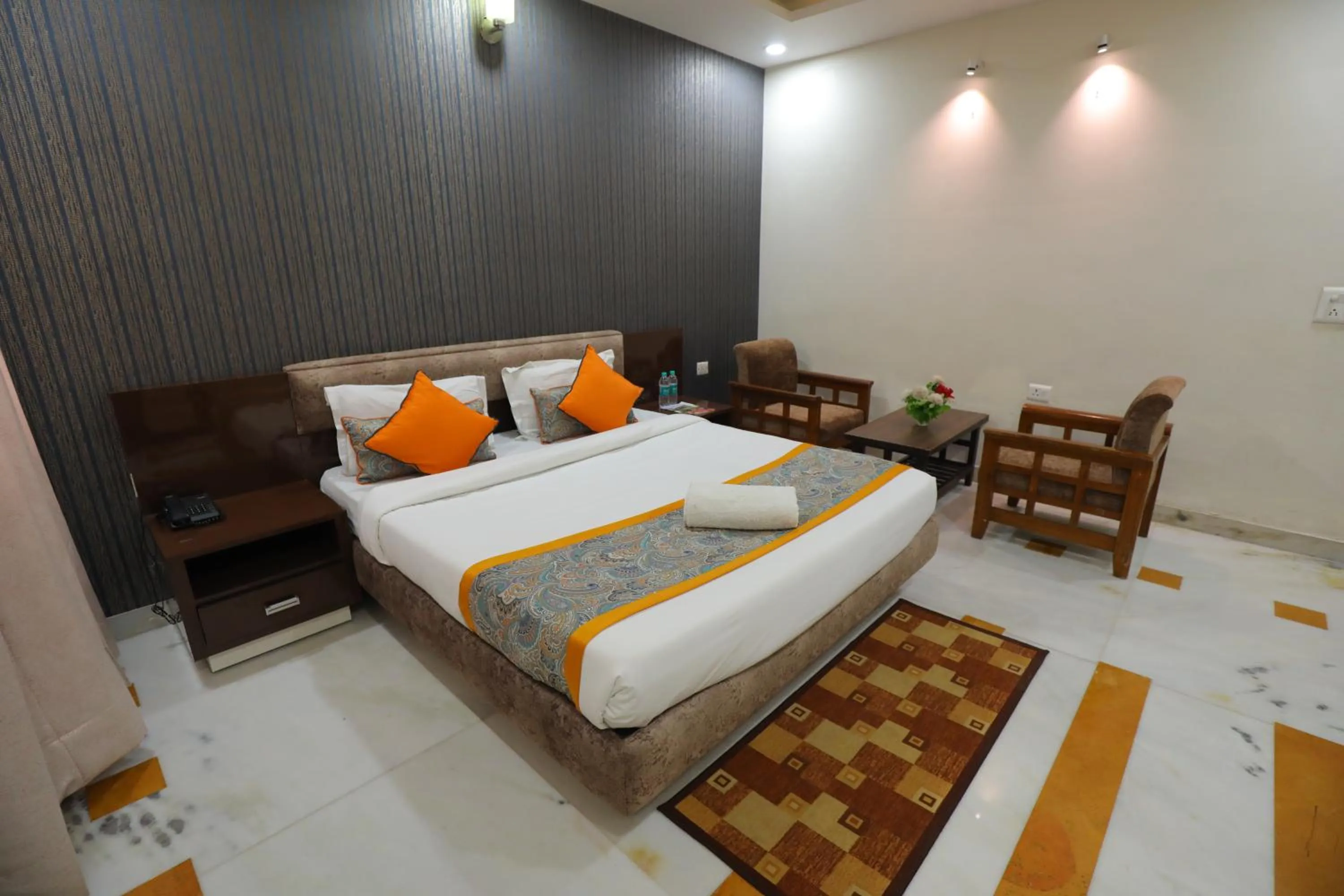 Bedroom, Bed in Meera Madhav Resort