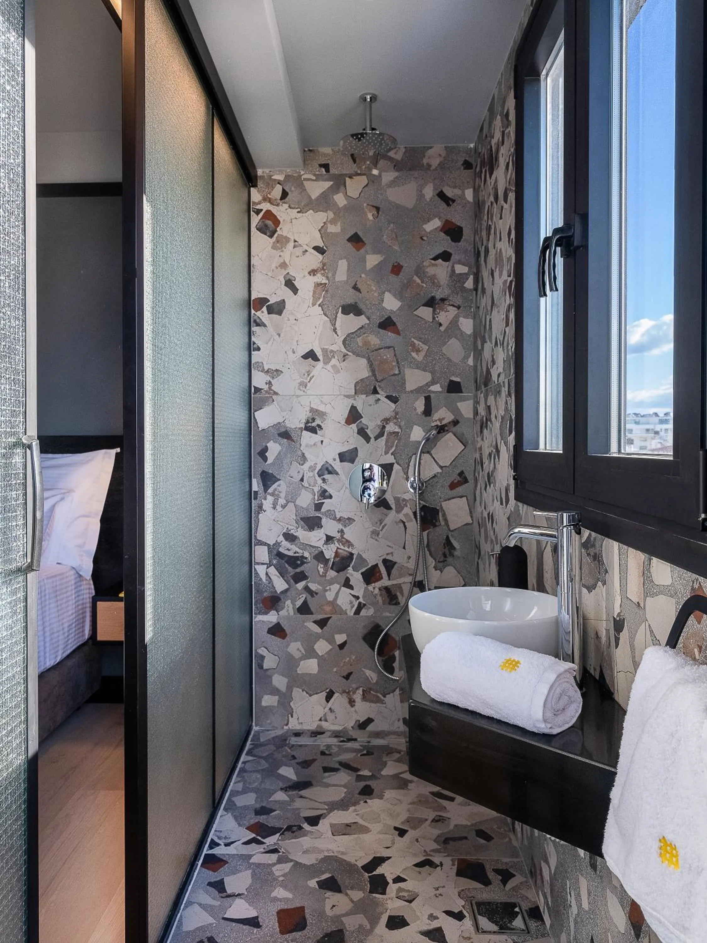 Shower, Bed in 3 Pines Design Living