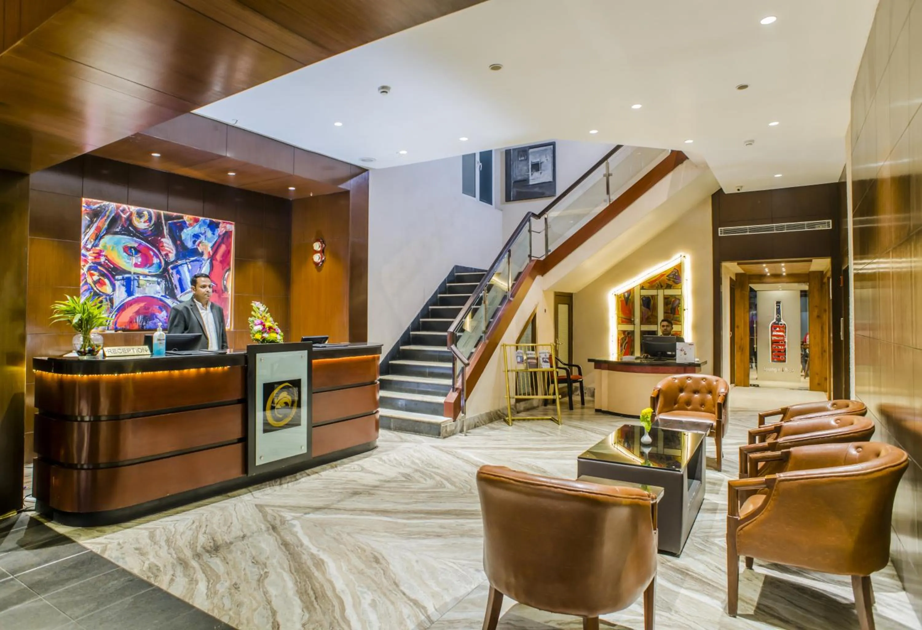 Lobby or reception in The Citi Residenci Hotel - Asansol