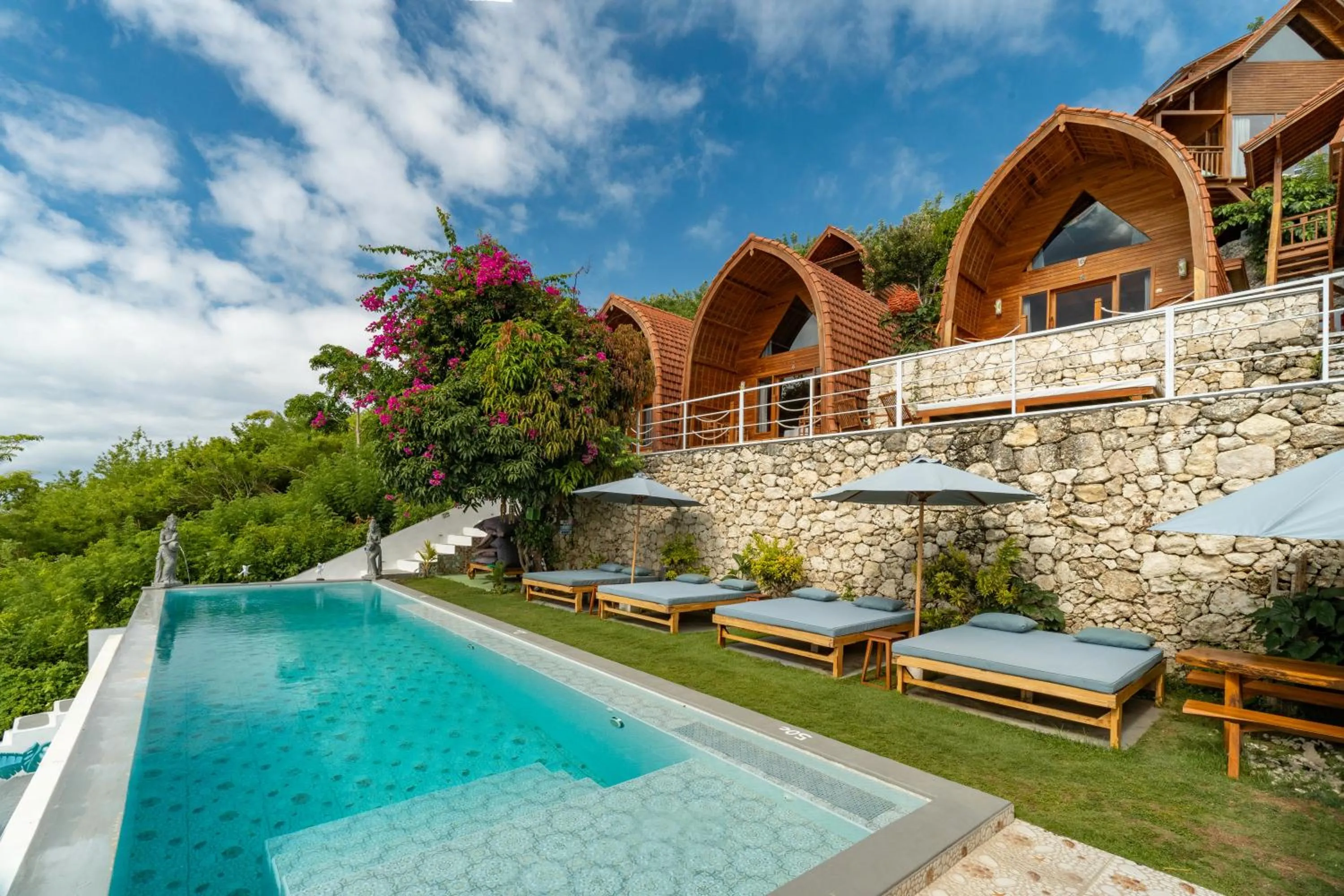 Garden in Butterfly Villas Nusa Ceningan