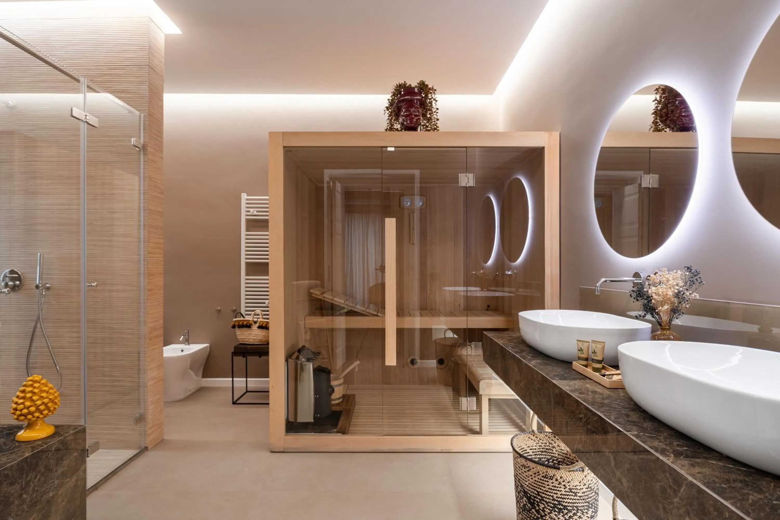 Sauna in Vossia Luxury Rooms & Sicilian Living