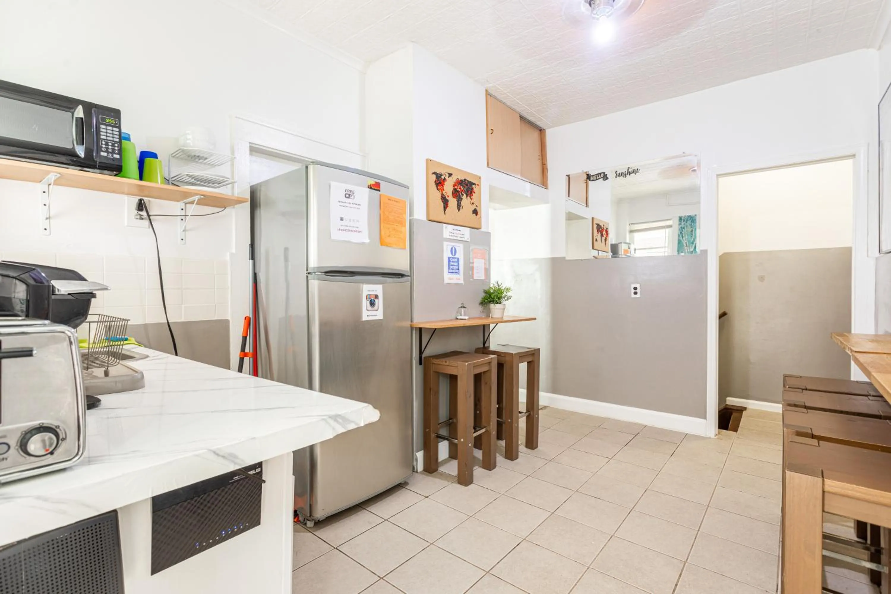 Kitchen or kitchenette in Best Room To Visit NYC-Subway Access