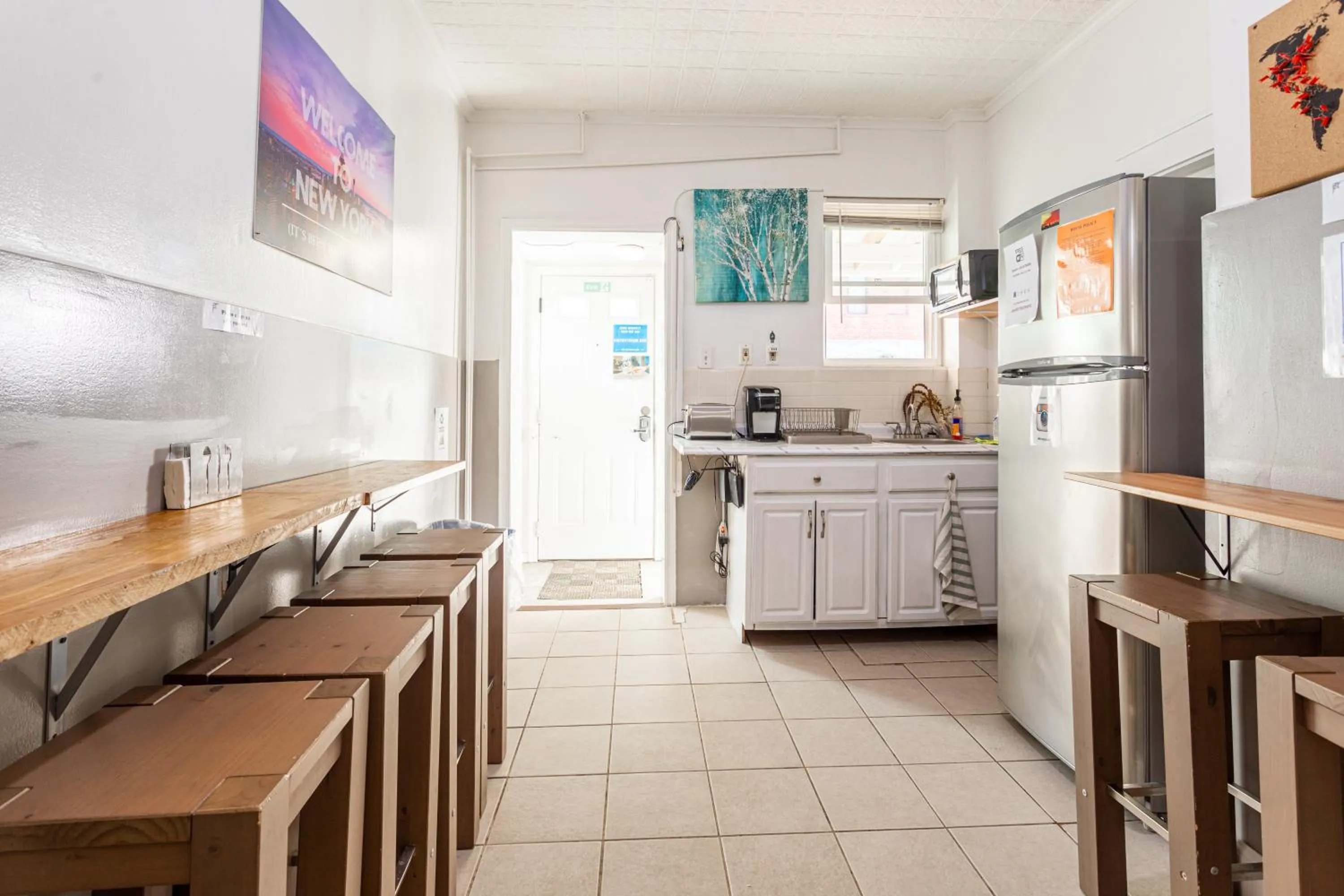 Kitchen or kitchenette in Best Room To Visit NYC-Subway Access