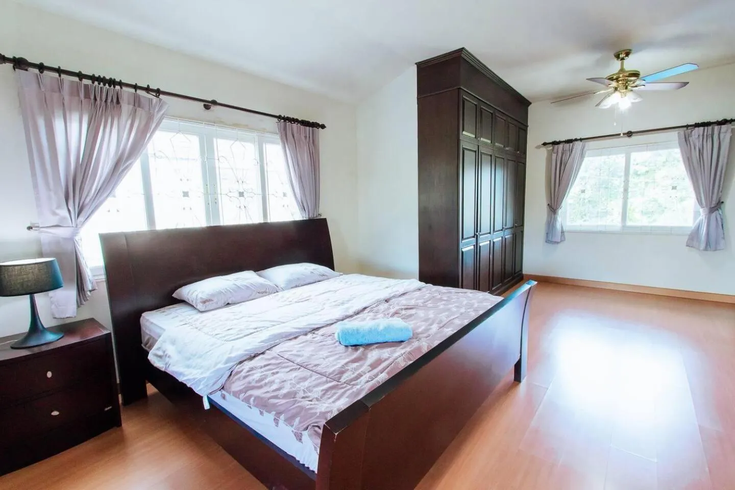 Bed in Captivating 3-Bed Villa in Muang Pattaya