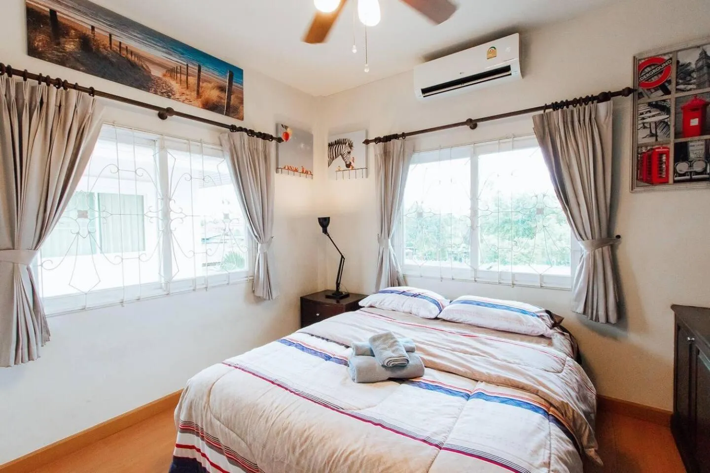 Bed in Captivating 3-Bed Villa in Muang Pattaya