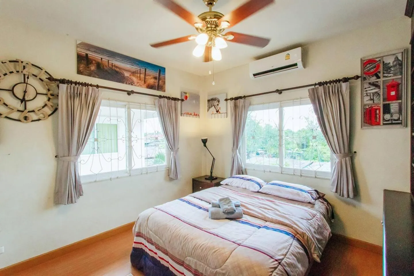 Bed in Captivating 3-Bed Villa in Muang Pattaya
