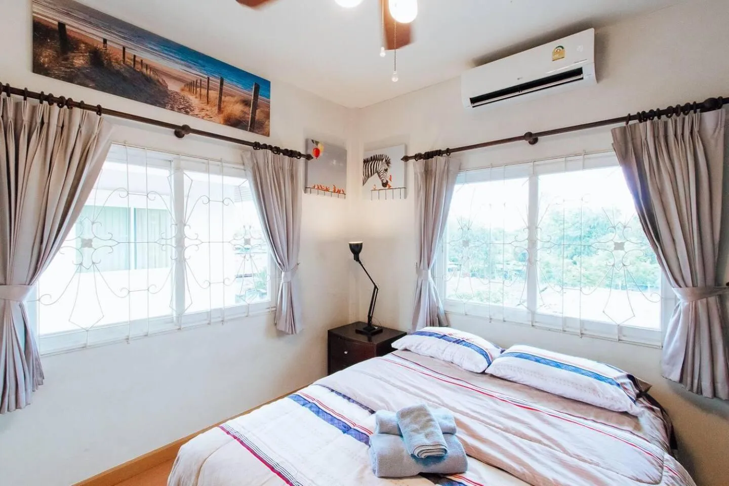 Bed in Captivating 3-Bed Villa in Muang Pattaya