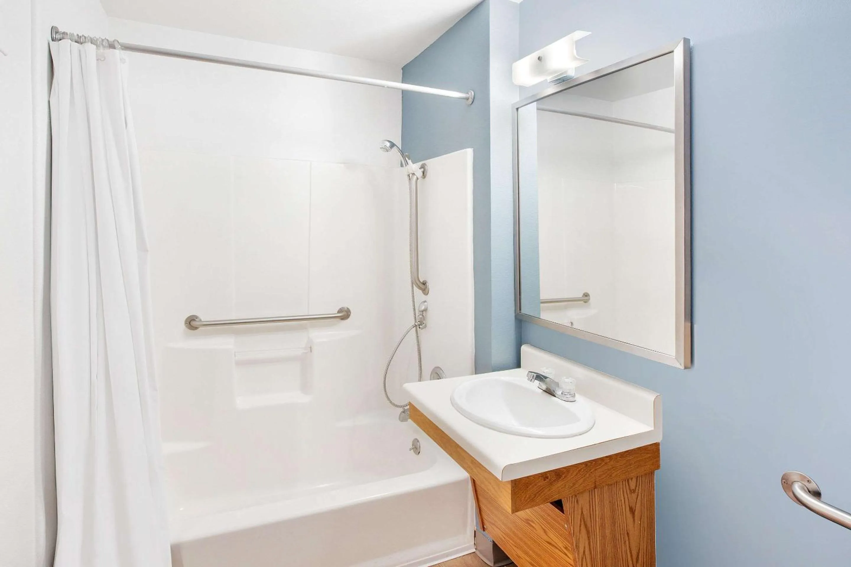 Bathroom in WoodSpring Suites Pharr
