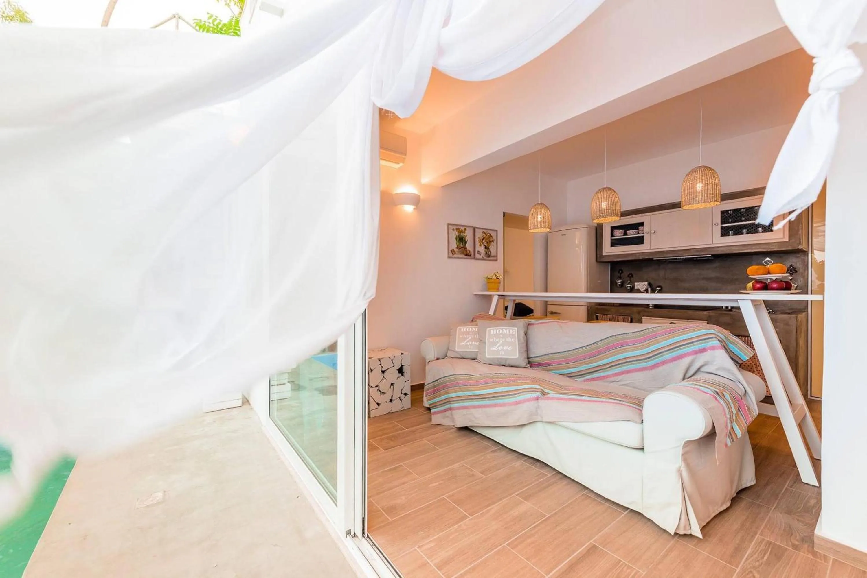 Seating area in Kouros Home & Suites