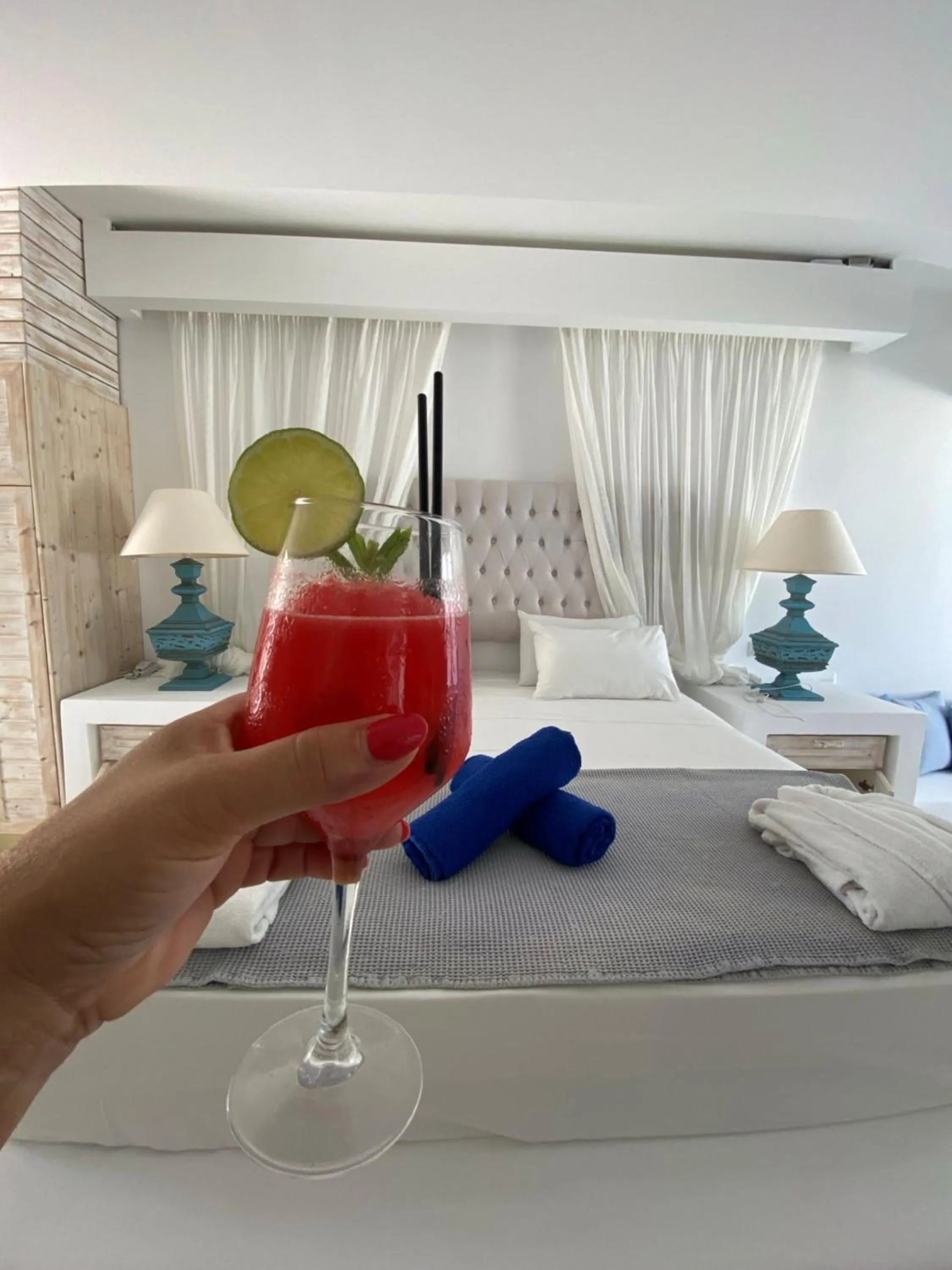 Bed in Kouros Home & Suites