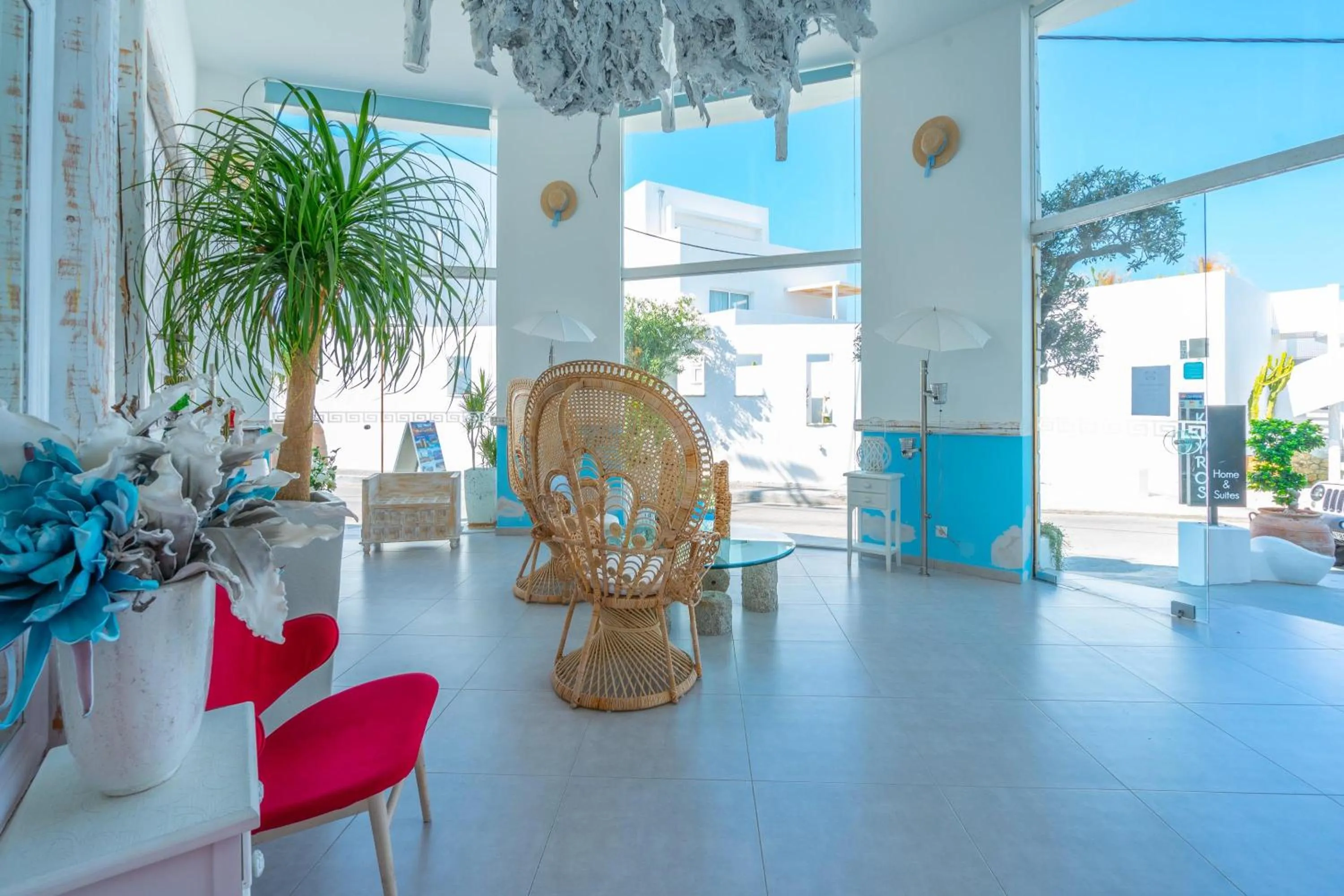 Seating area in Kouros Home & Suites