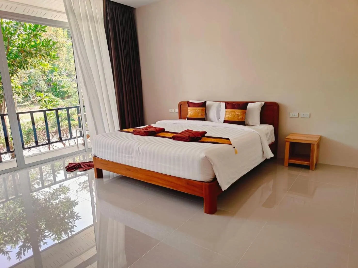 Bed in The mantra resort