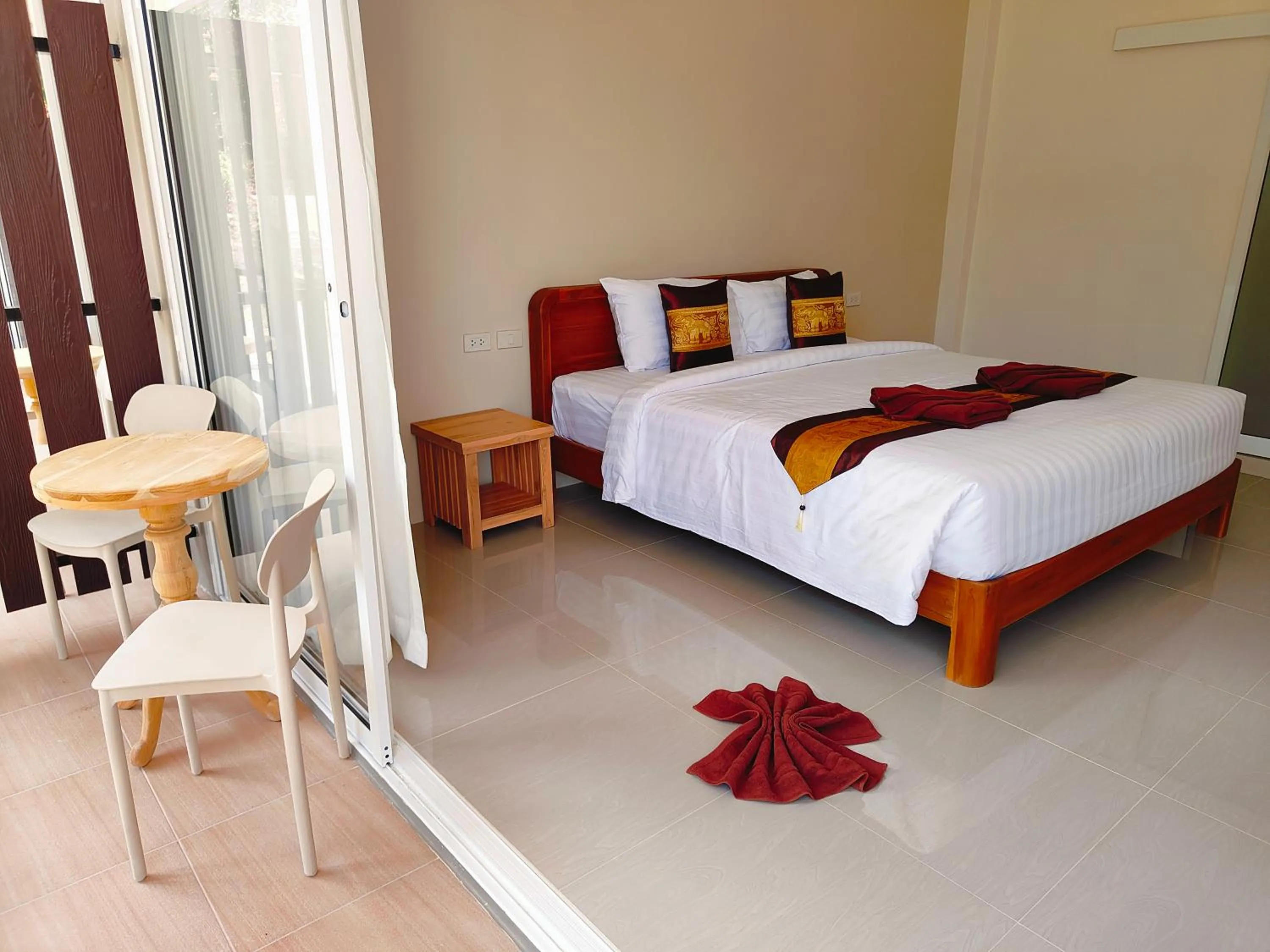 Bed in The mantra resort