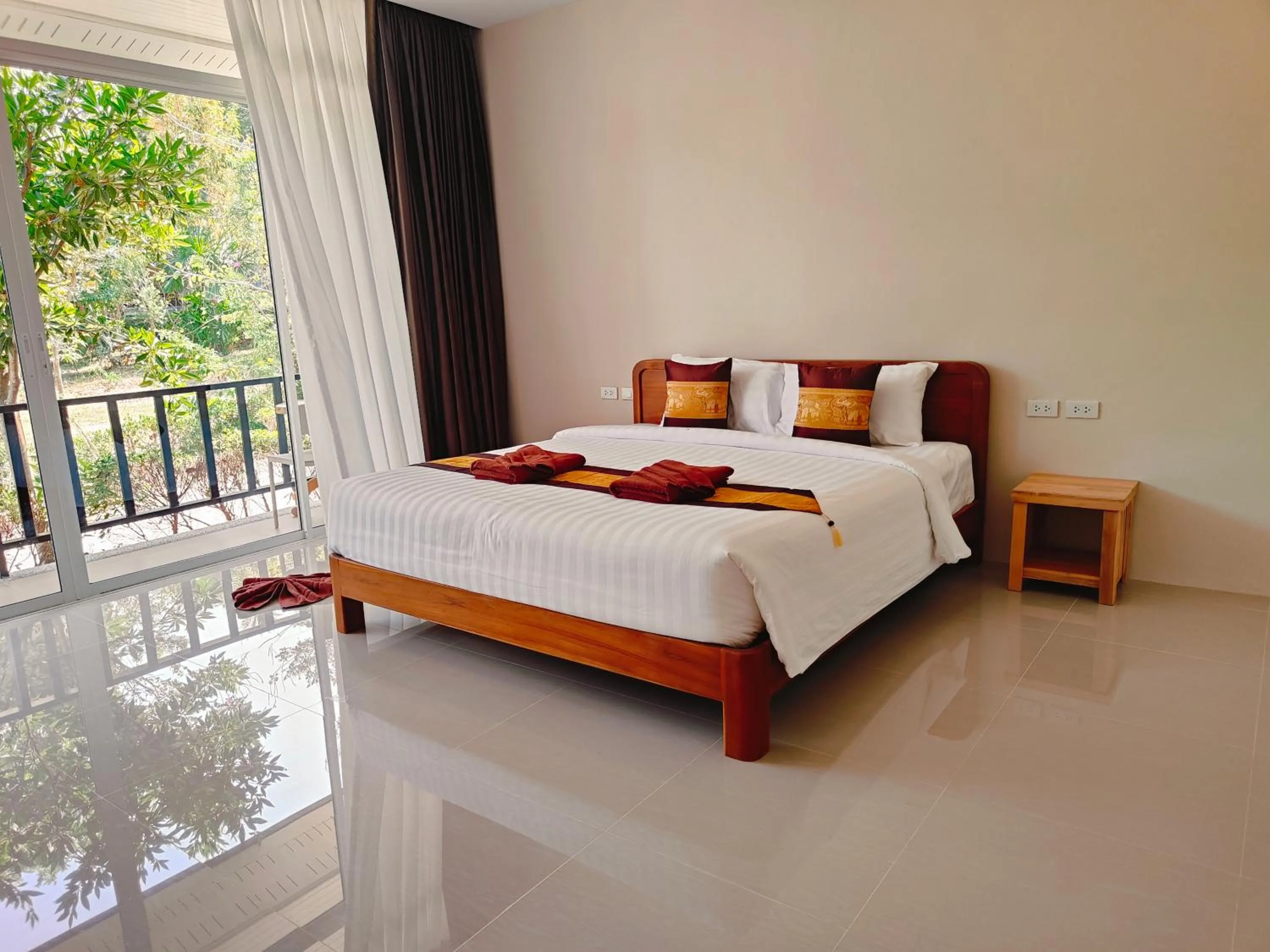 Bed in The mantra resort