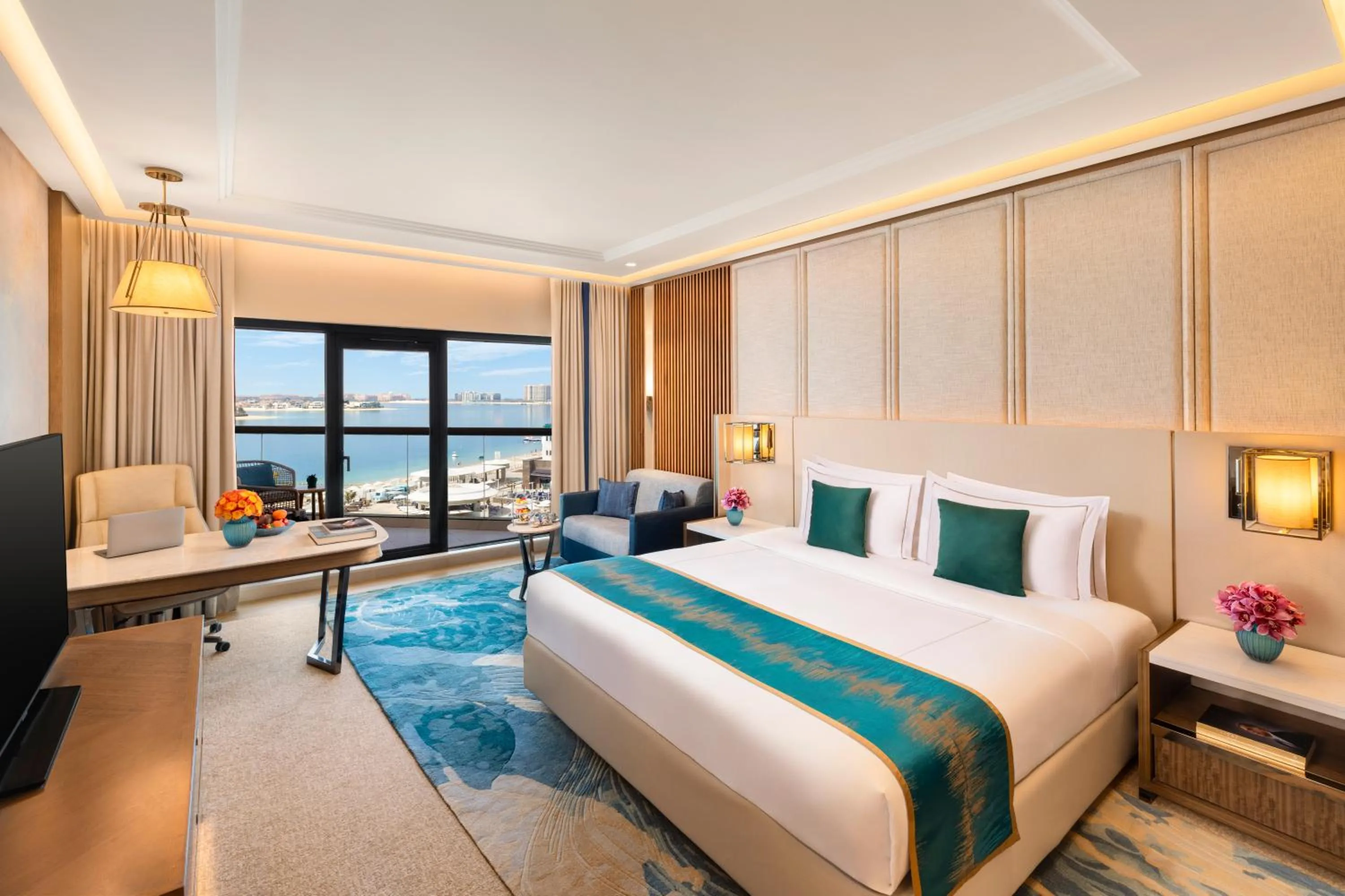 View (from property/room), Bed in Taj Exotica Resort & Spa, The Palm, Dubai