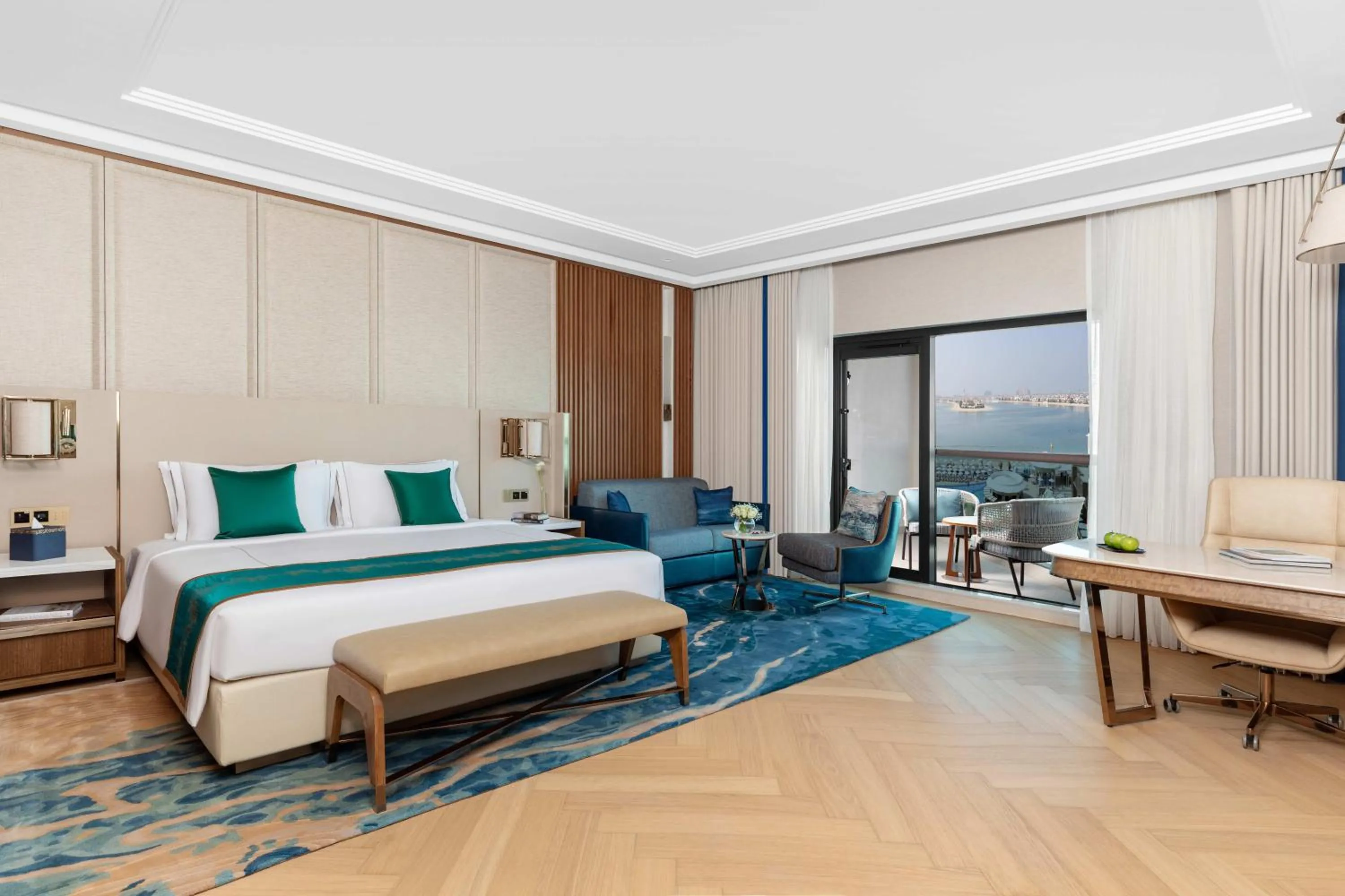 Bedroom, Bed in Taj Exotica Resort & Spa, The Palm, Dubai