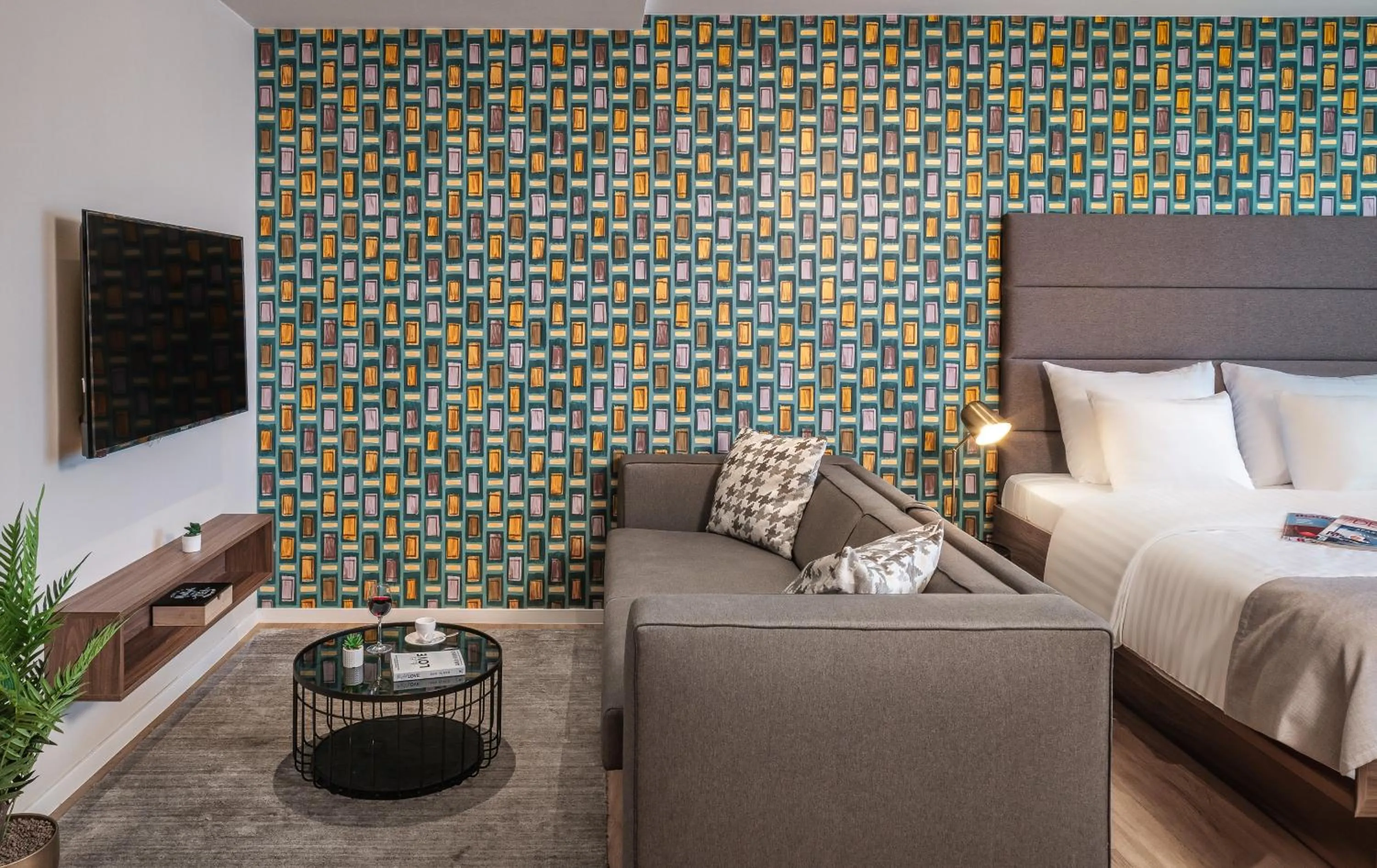 TV and multimedia, Bed in VN17 Rooftop Suites by Adrez