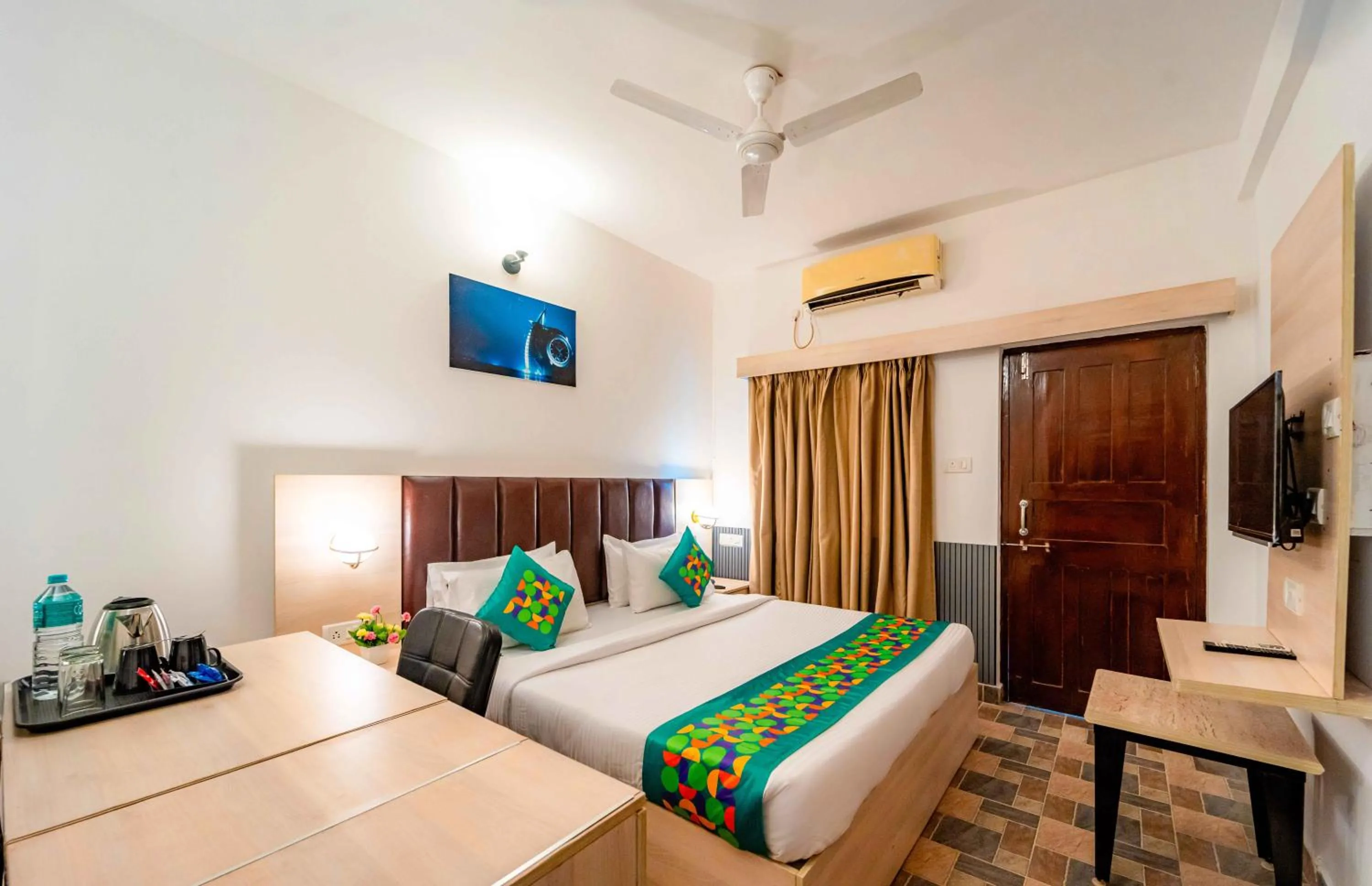 Bedroom, Bed in Treebo Clarissa Resort with Swimming Pool