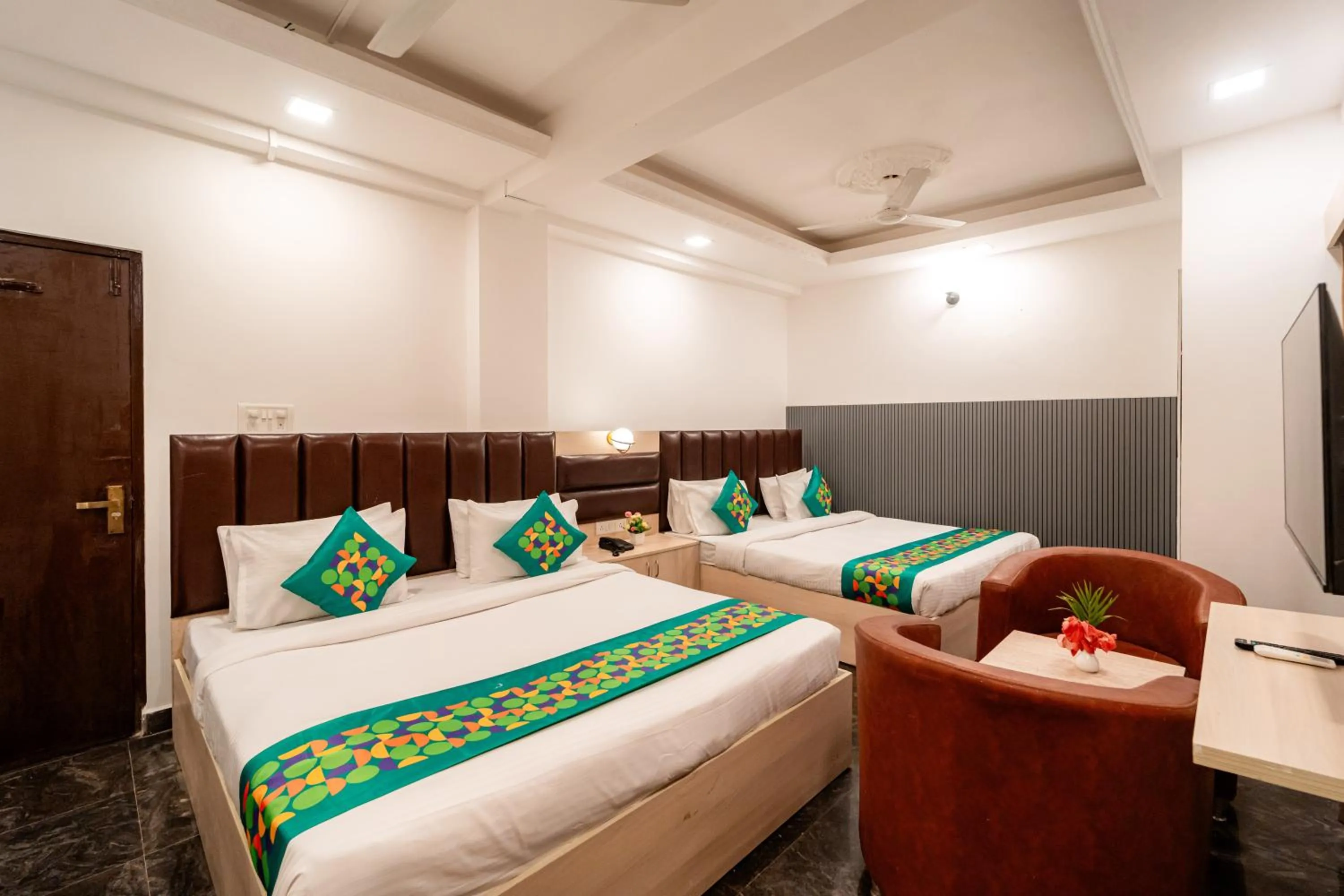 Bedroom, Bed in Treebo Clarissa Resort with Swimming Pool