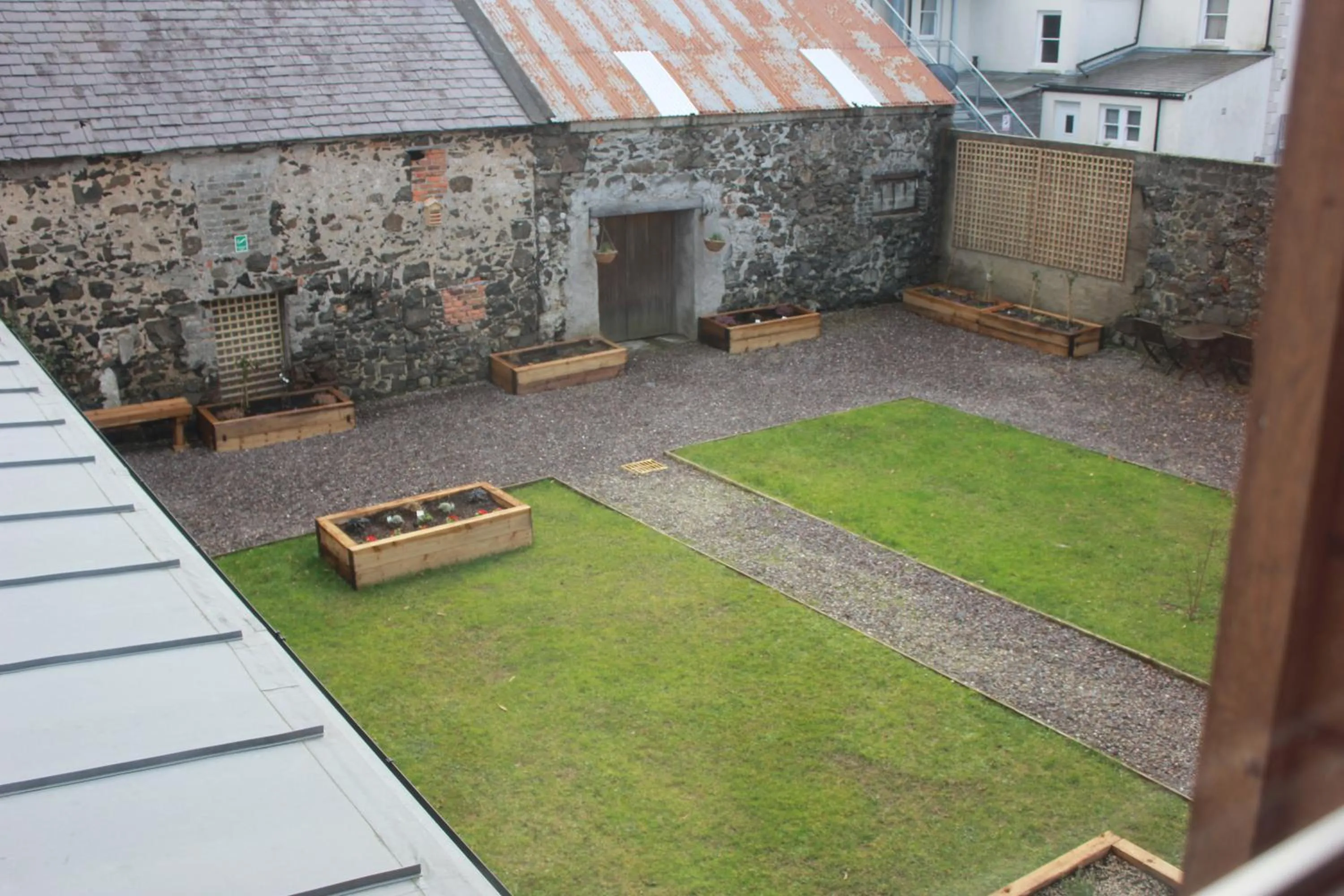 Garden in Bushmills Youth Hostel