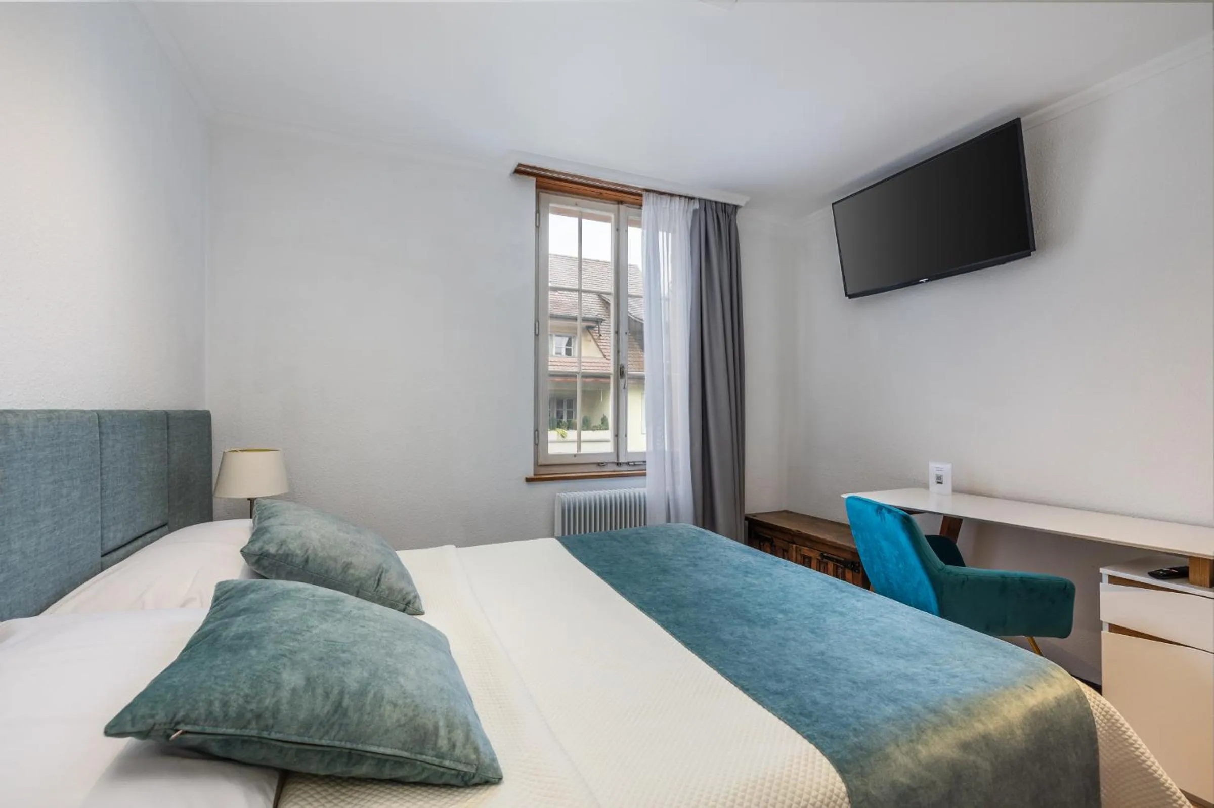 Bed in Hotel Rheingerbe