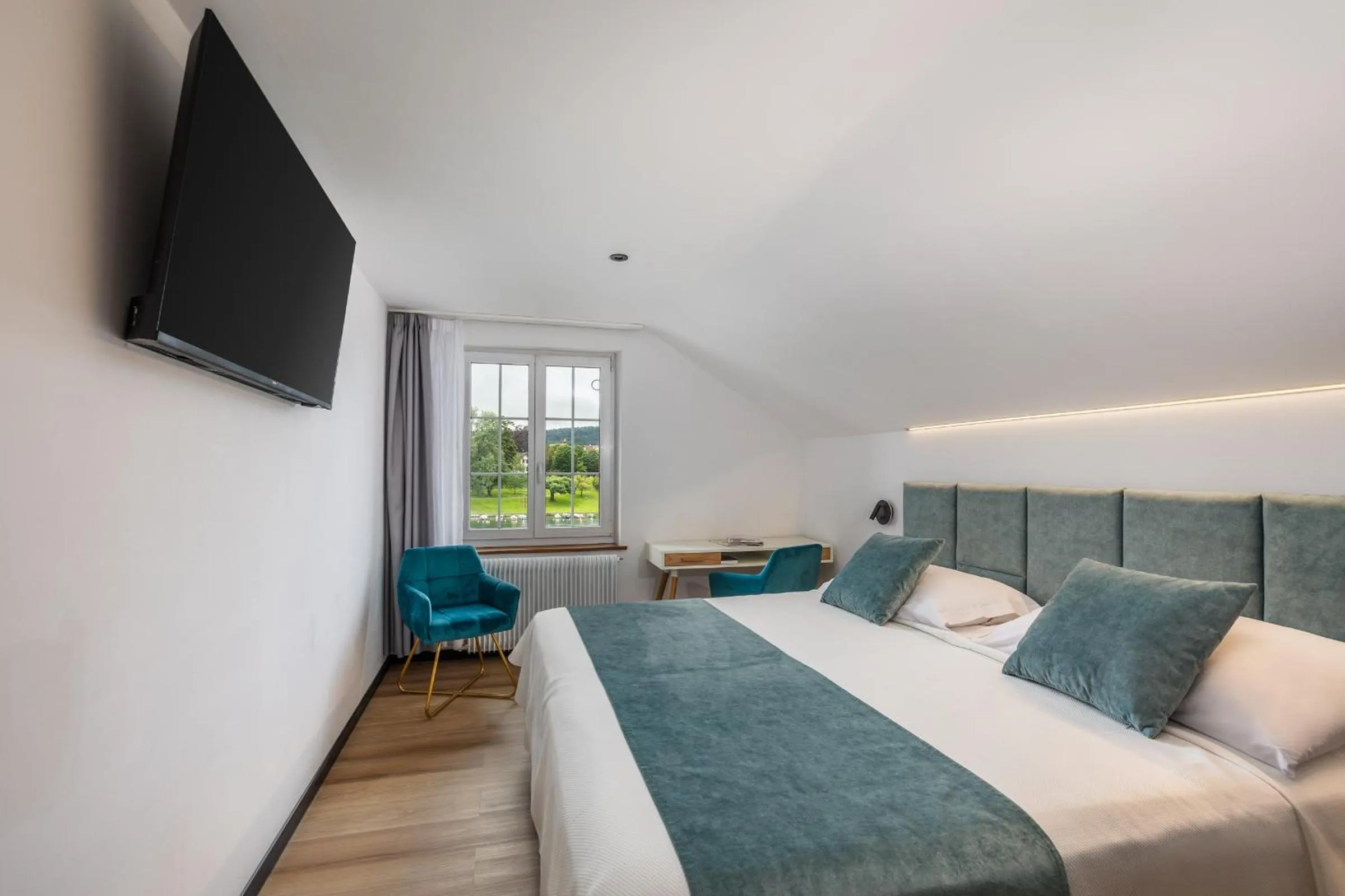 Bed in Hotel Rheingerbe